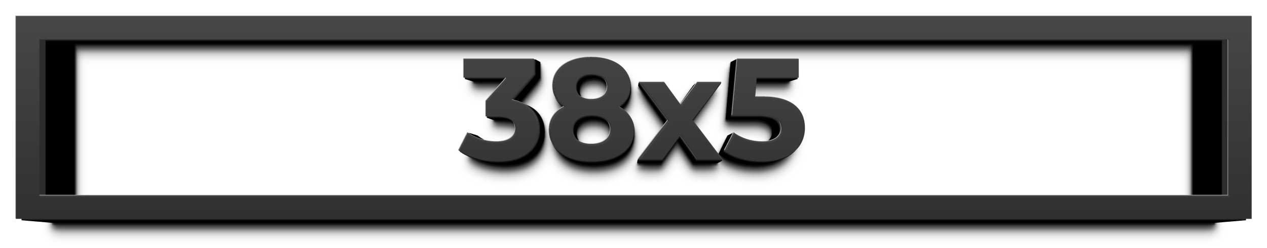 38×5 Shadow Box Frame Black | 1 inches Deep Real Wood Contemporary Shadowbox Dis
