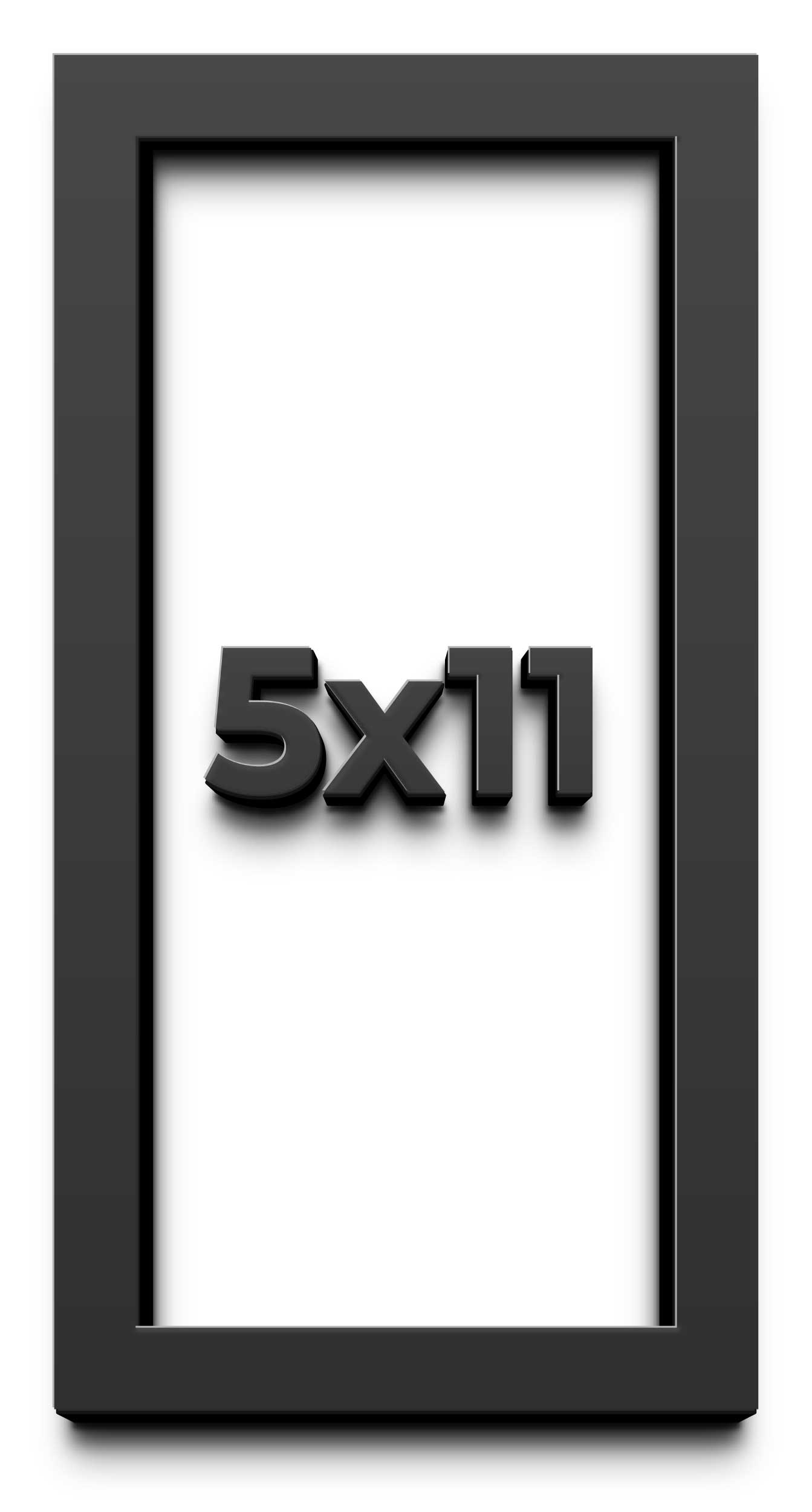 5×11 IN Shadow Box Frame Black | 2 Inches Deep Real Wood Contemporary Shadowbox