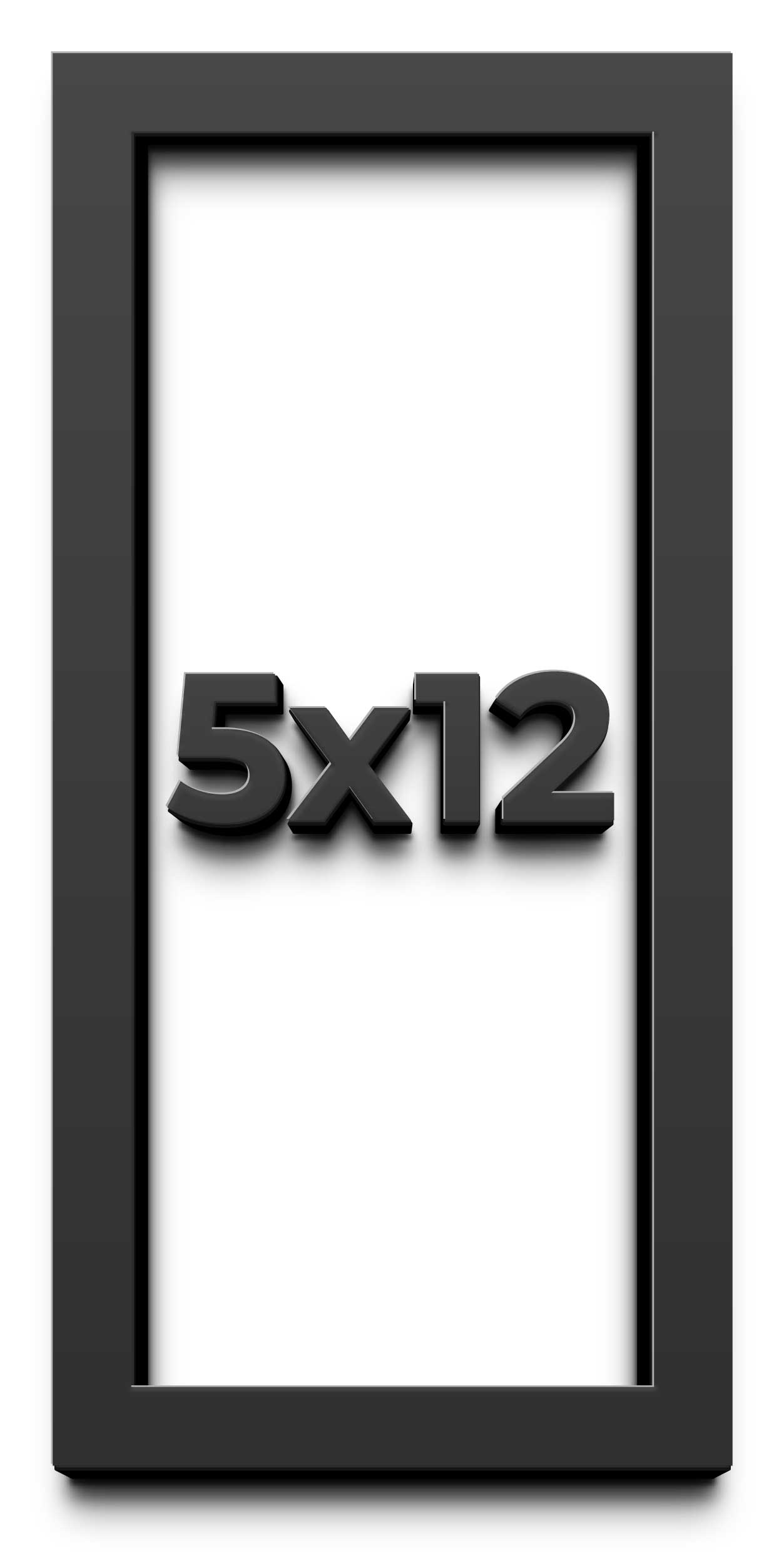 5×12 IN Shadow Box Frame Black | 2 Inches Deep Real Wood Contemporary Shadowbox
