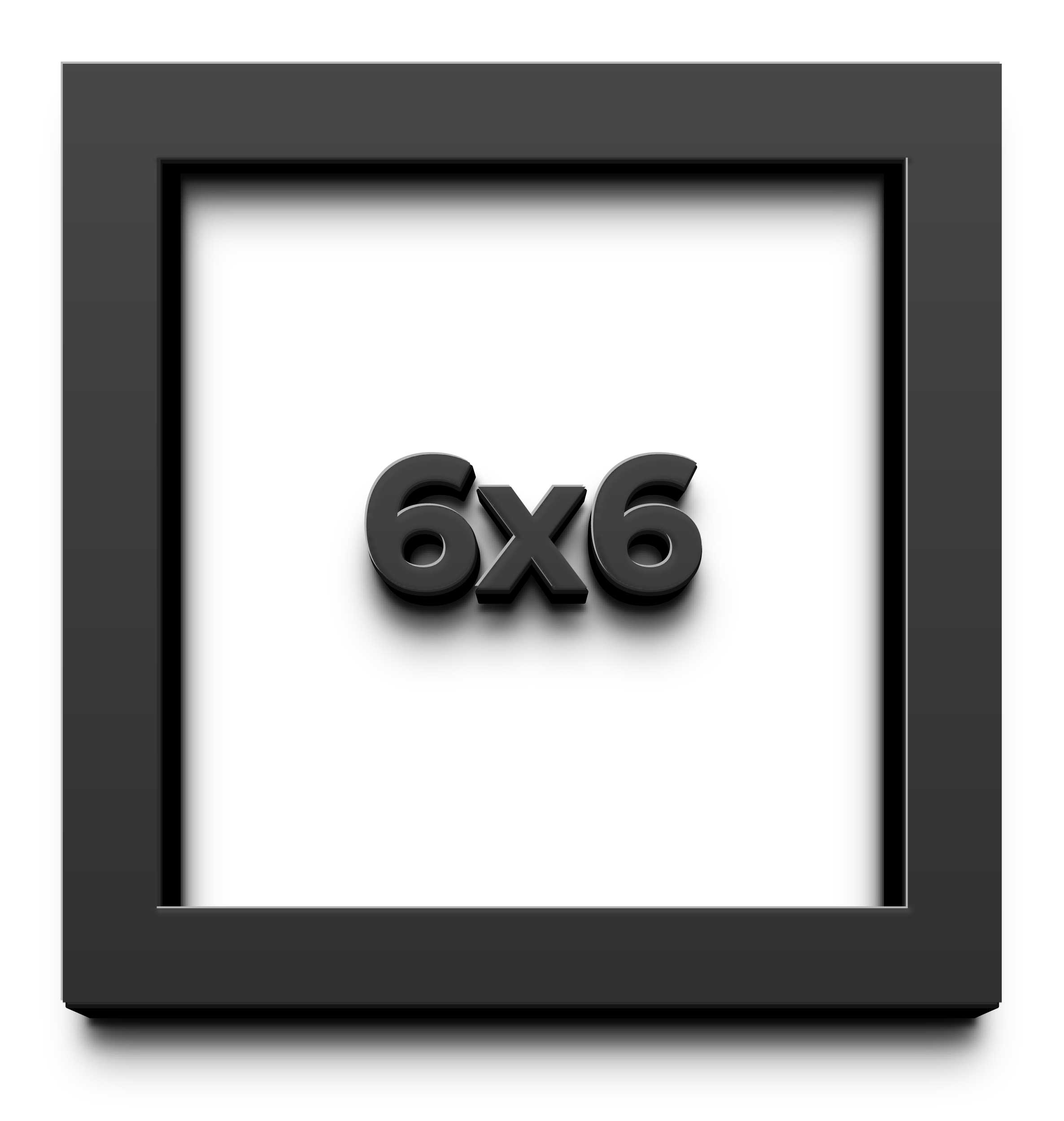 6x6 Shadow Box Rahmen Schwarz | 2 Zoll Tief Echtholz Modern Shadowbox Disp