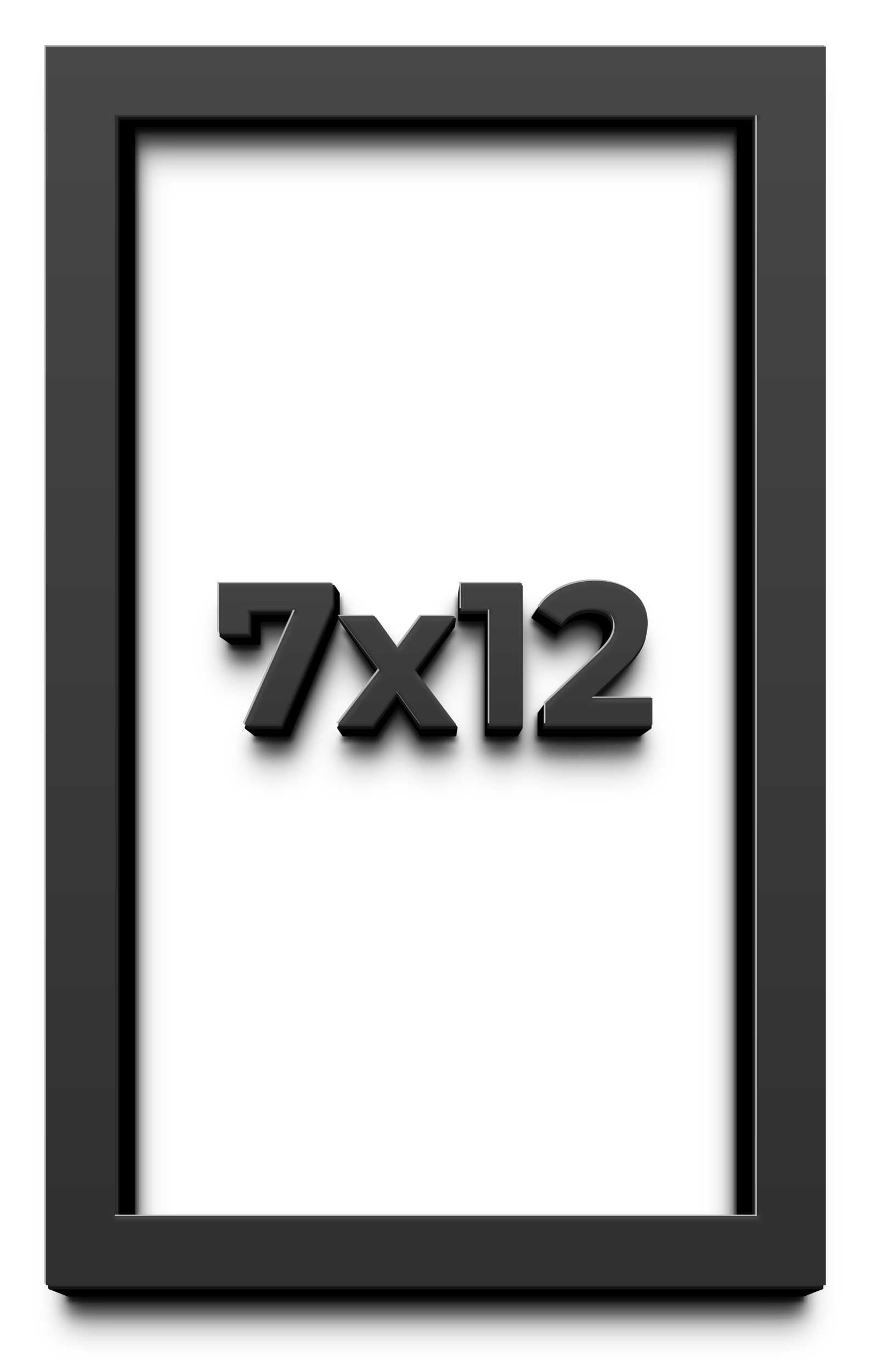 7x12 Shadow Box Frame Black | 2 Inches Deep Real Wood Contemporary ...