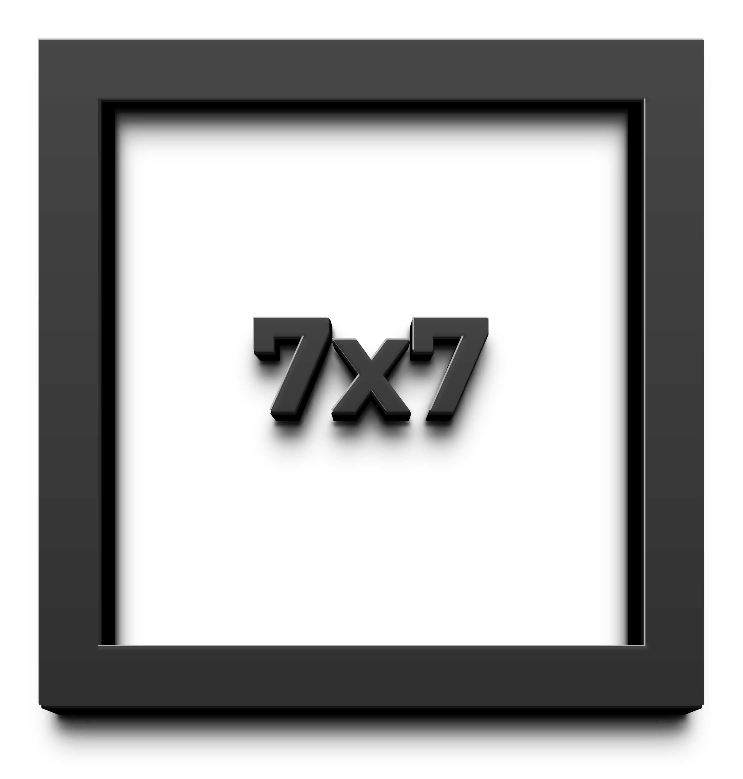 7×7 Shadow Box Frame Black | 2 Inches Deep Real Wood Contemporary Shadowbox Disp