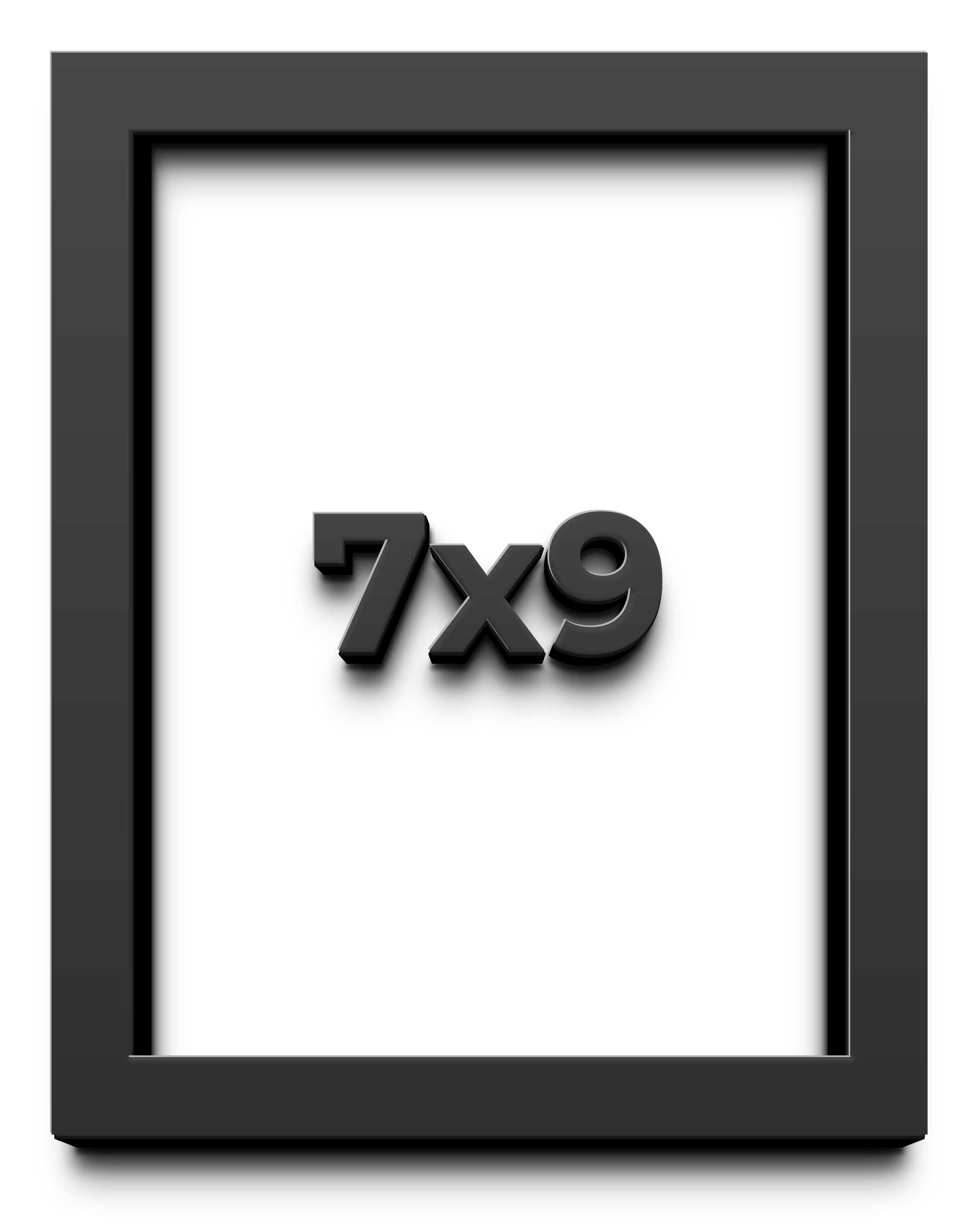 7×9 Shadow Box Frame Black | 2 Inches Deep Real Wood Contemporary Shadowbox Disp