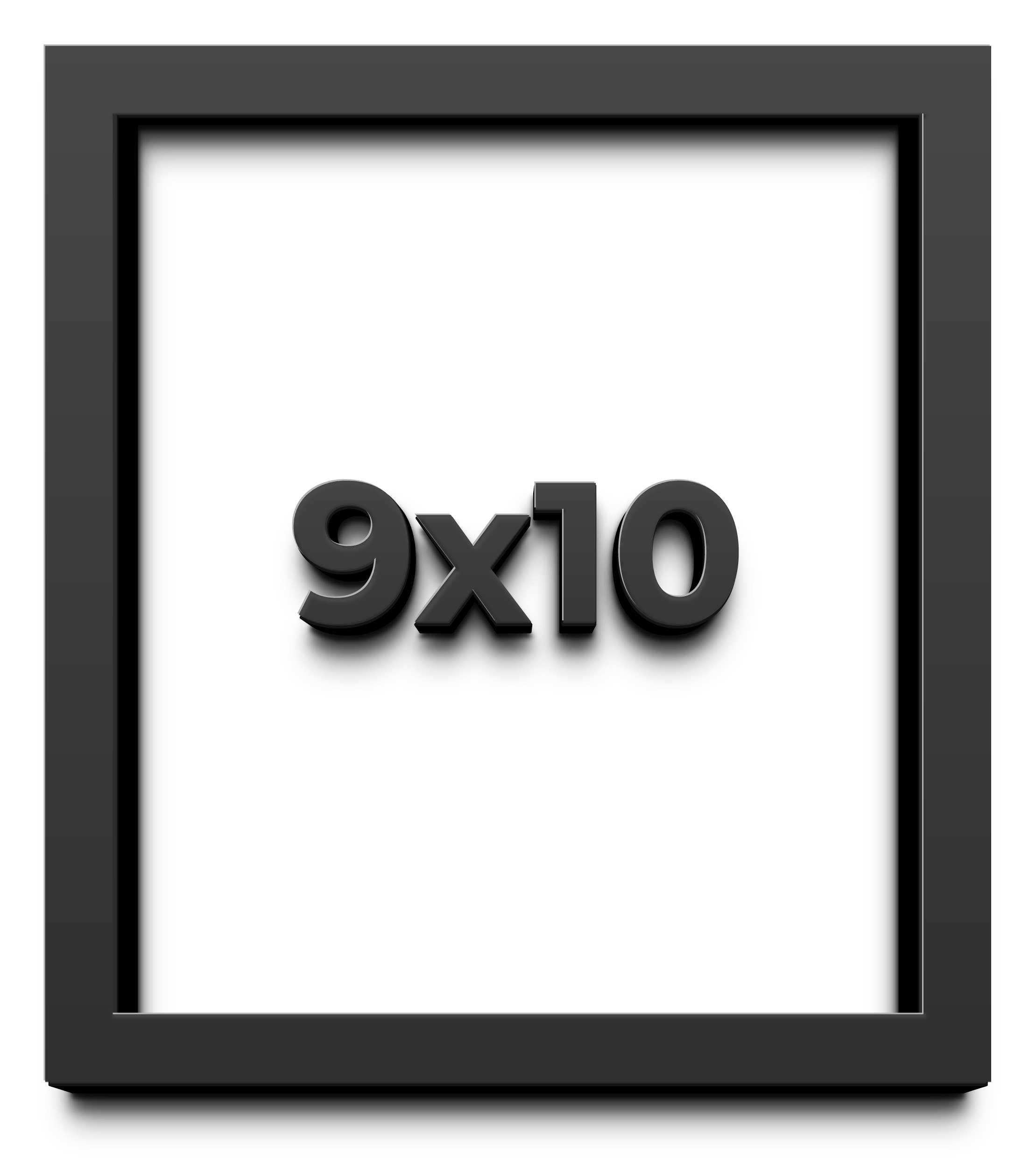 9x10 Shadow Box Frame Black | 2 Inches Deep Real Wood Contemporary ...
