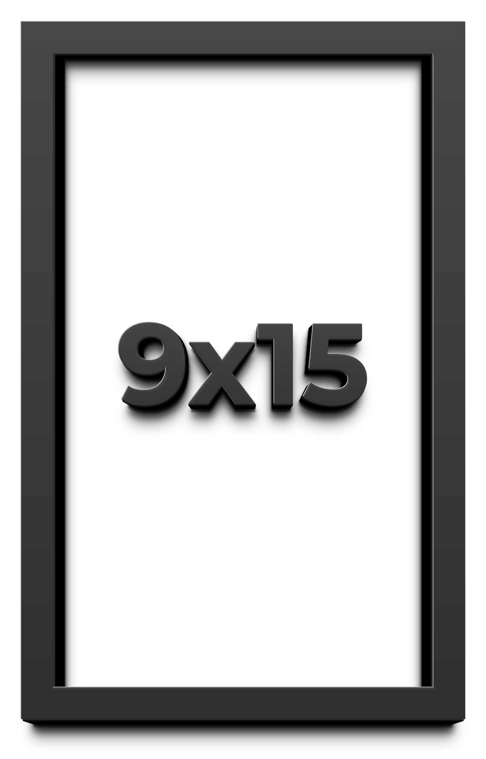 9x15 Shadow Box Frame Black | 2 Inches Deep Real Wood Contemporary ...