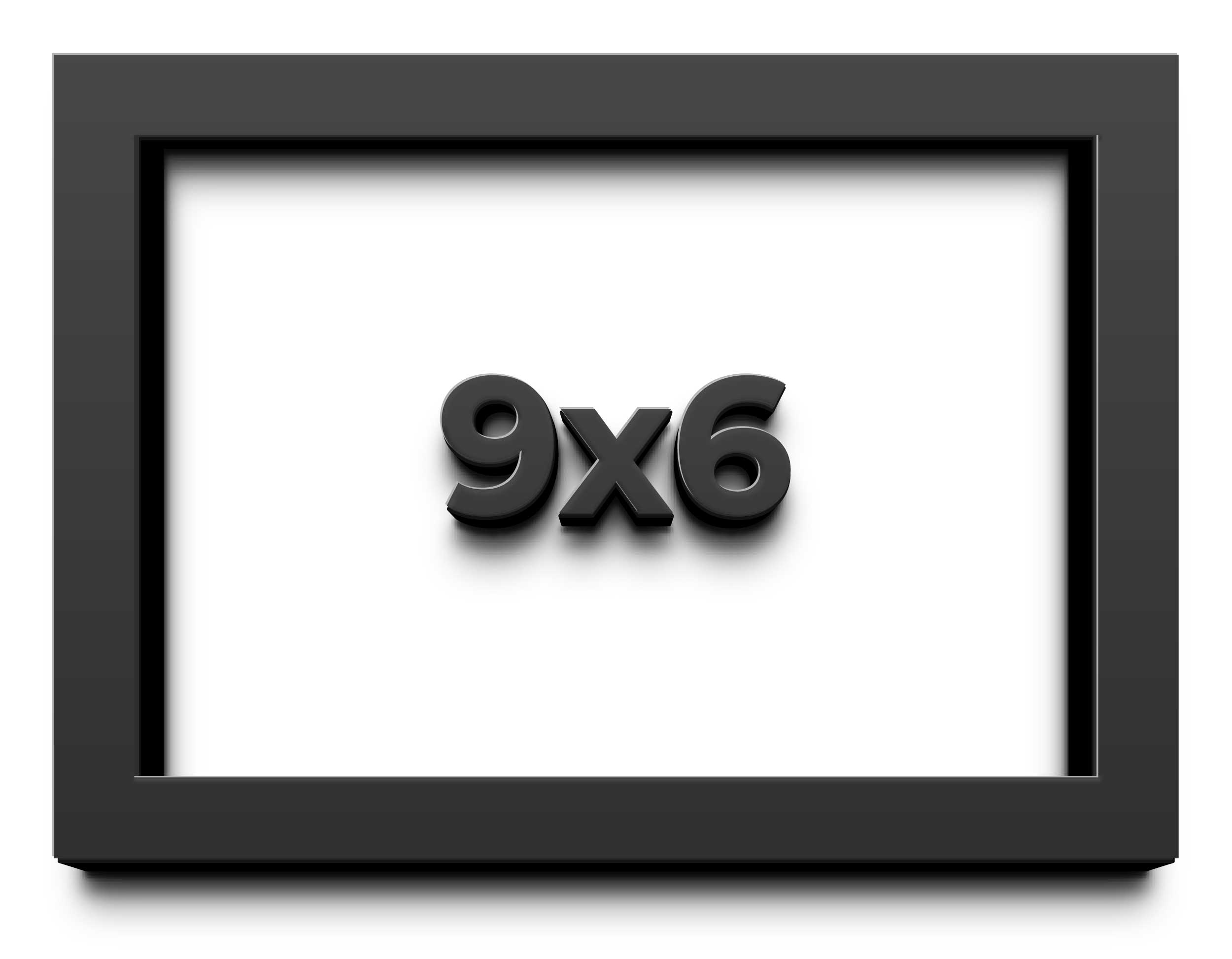 9×6 Shadow Box Frame Black | 2 Inches Deep Real Wood Contemporary Shadowbox Disp