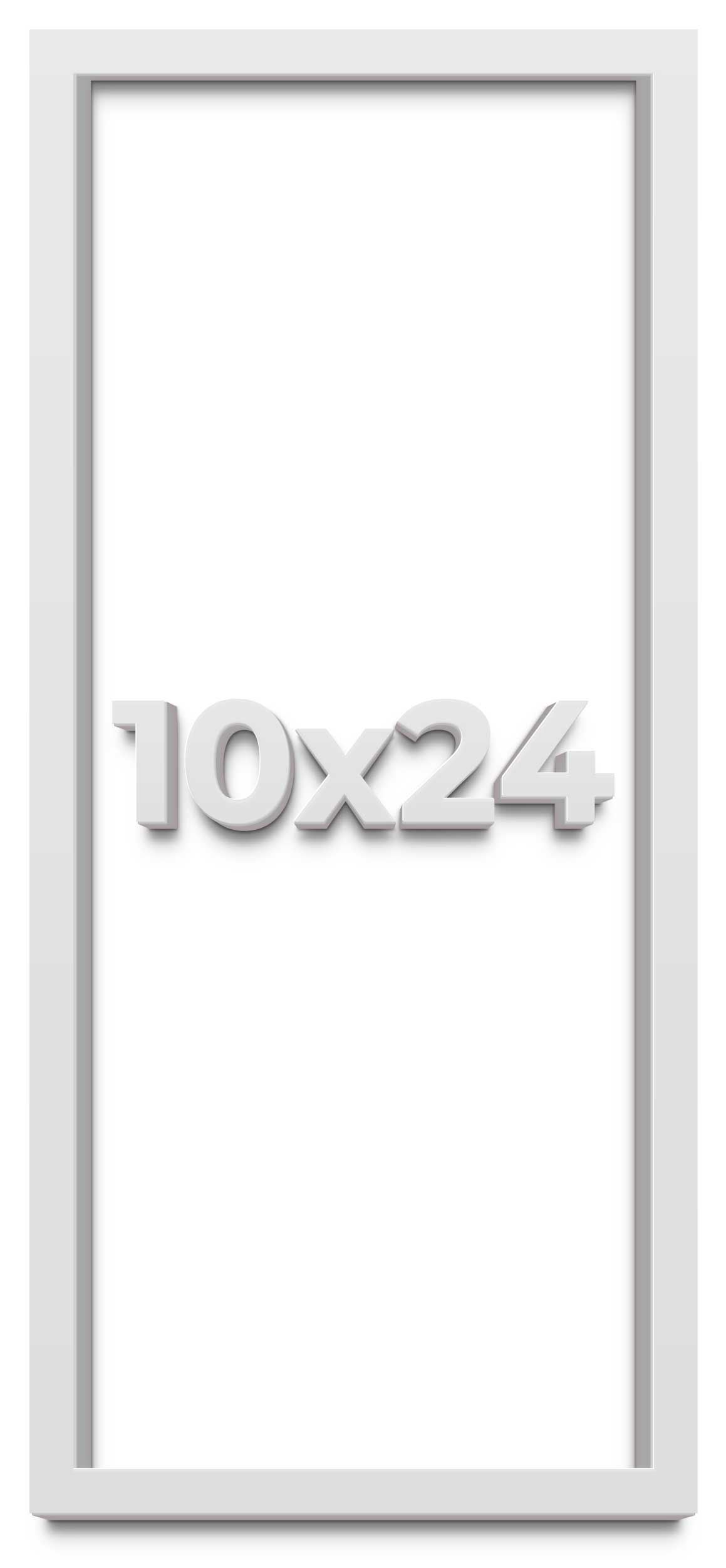 10×24 Shadow Box Frame White | 2 Inches Deep Real Wood Contemporary Shadowbox Di