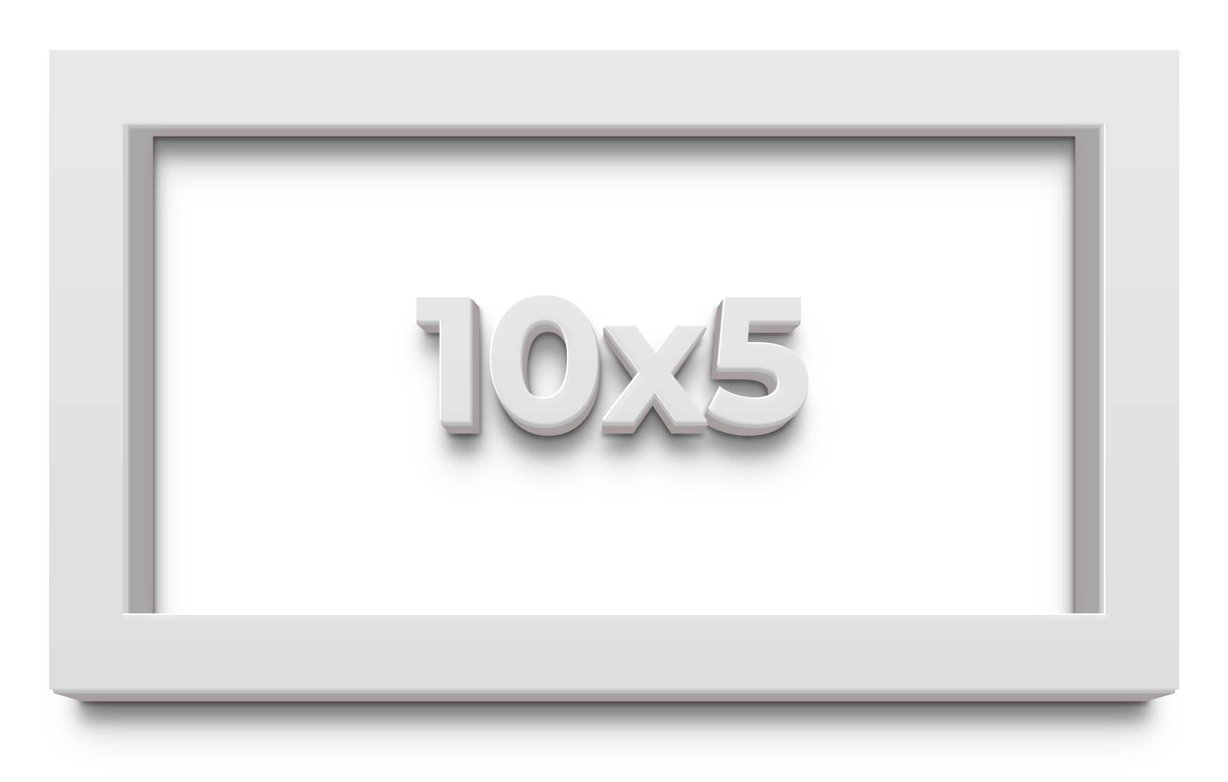 10×5 IN Shadow Box Frame White | 2 Inches Deep Real Wood Contemporary Shadowbox