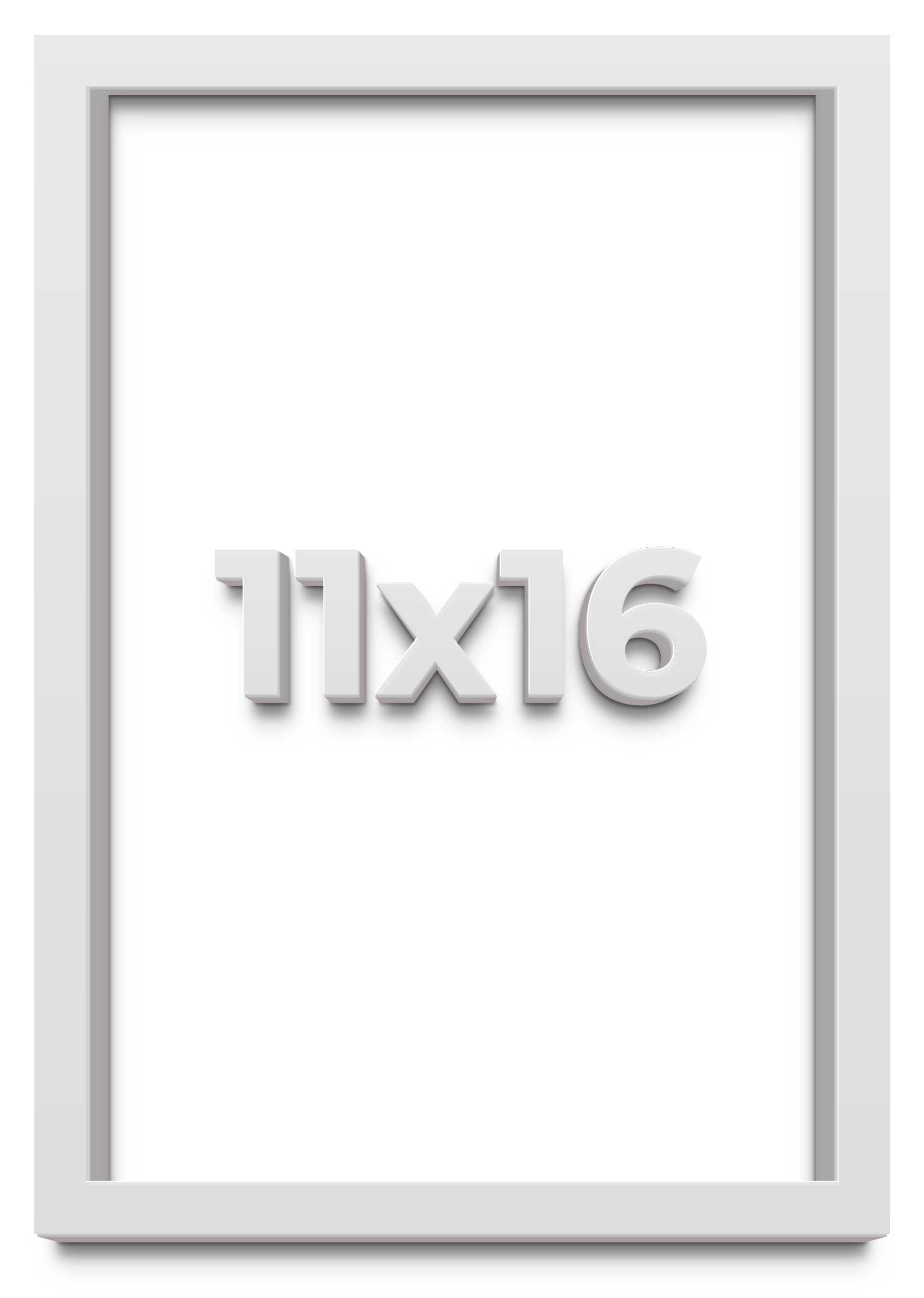 11×16 Shadow Box Frame White | 2 Inches Deep Real Wood Contemporary Shadowbox Di