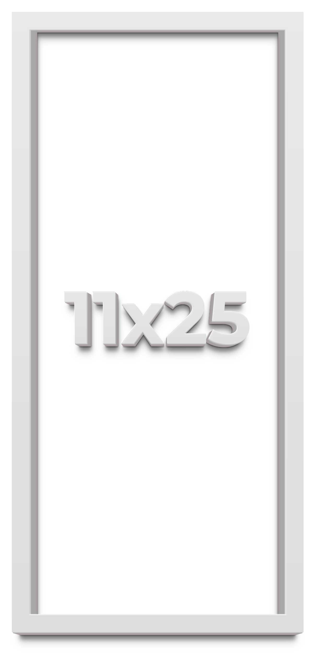 11×25 Shadow Box Frame White | 2 Inches Deep Real Wood Contemporary Shadowbox Di