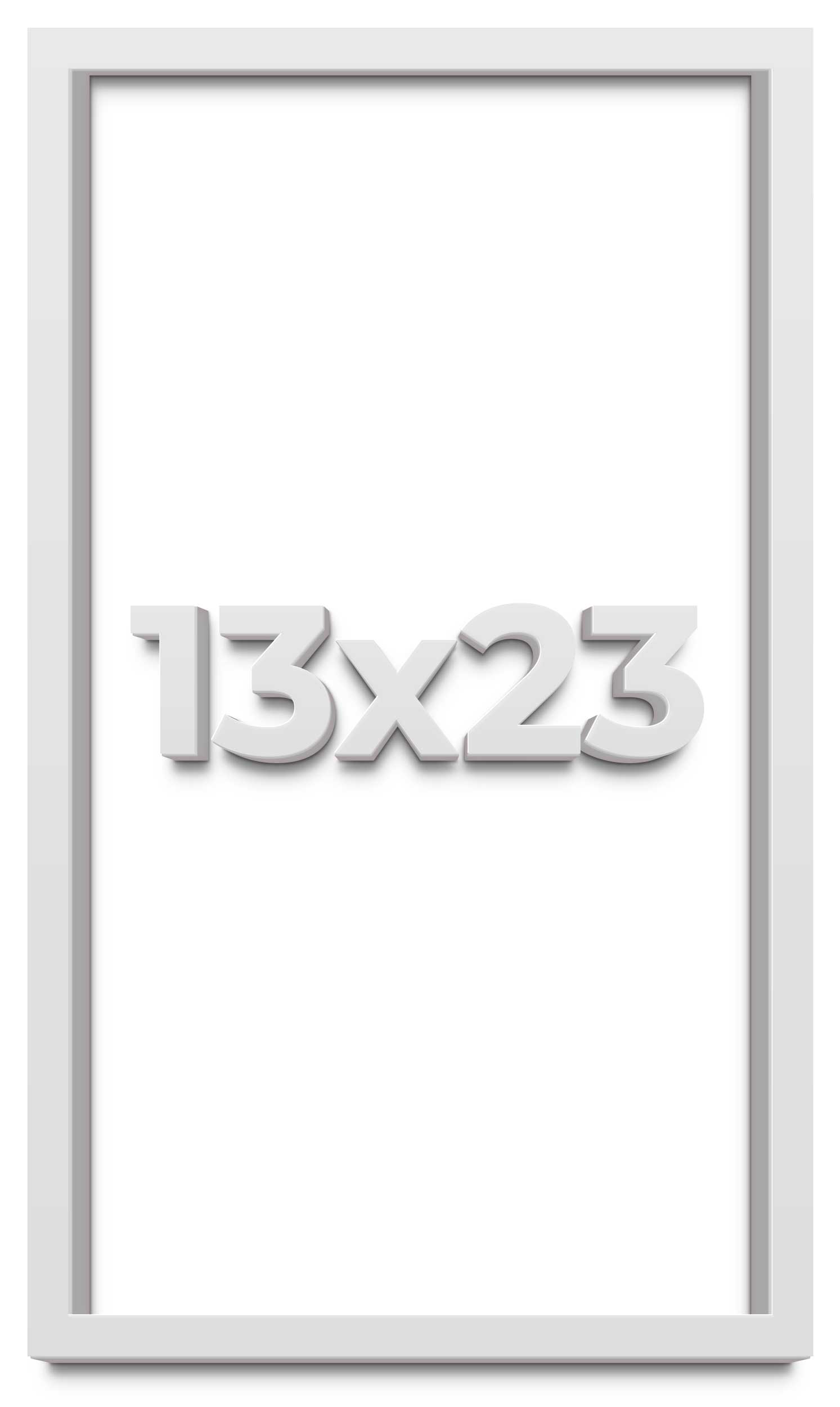 13×23 Shadow Box Frame White | 2 Inches Deep Real Wood Contemporary Shadowbox Di