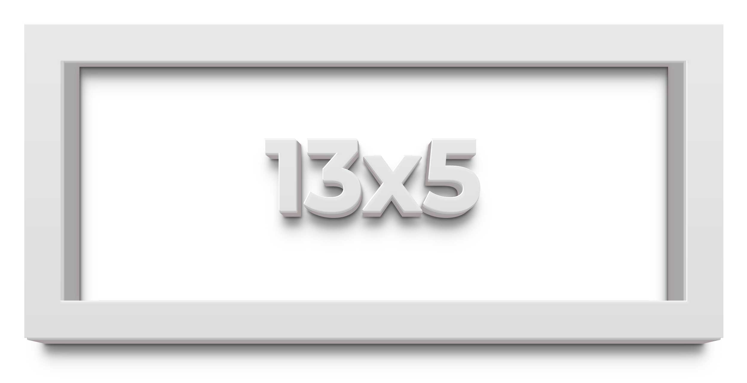 13×5 IN Shadow Box Frame White | 2 Inches Deep Real Wood Contemporary Shadowbox