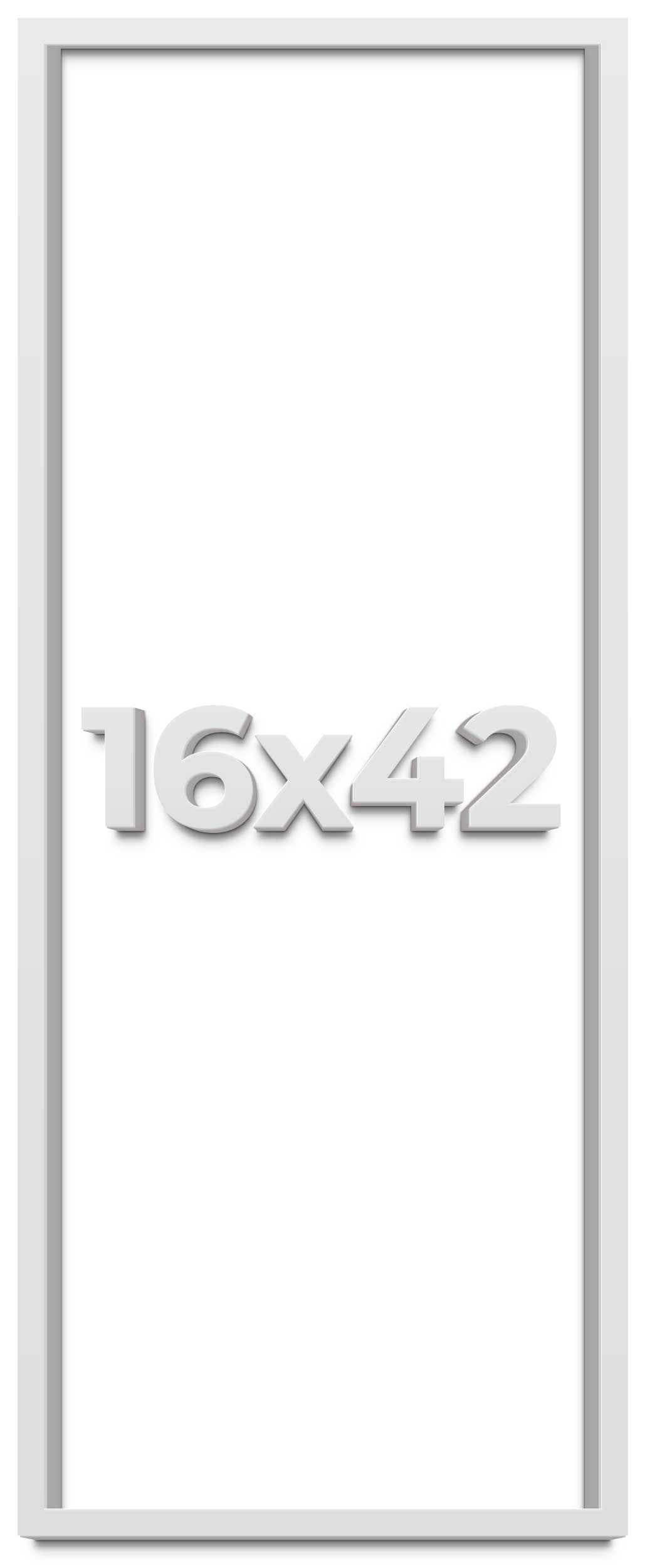 16x42 Shadow Box Frame White | 2 Inches Deep Real Wood Contemporary Shadowbox Di main product image