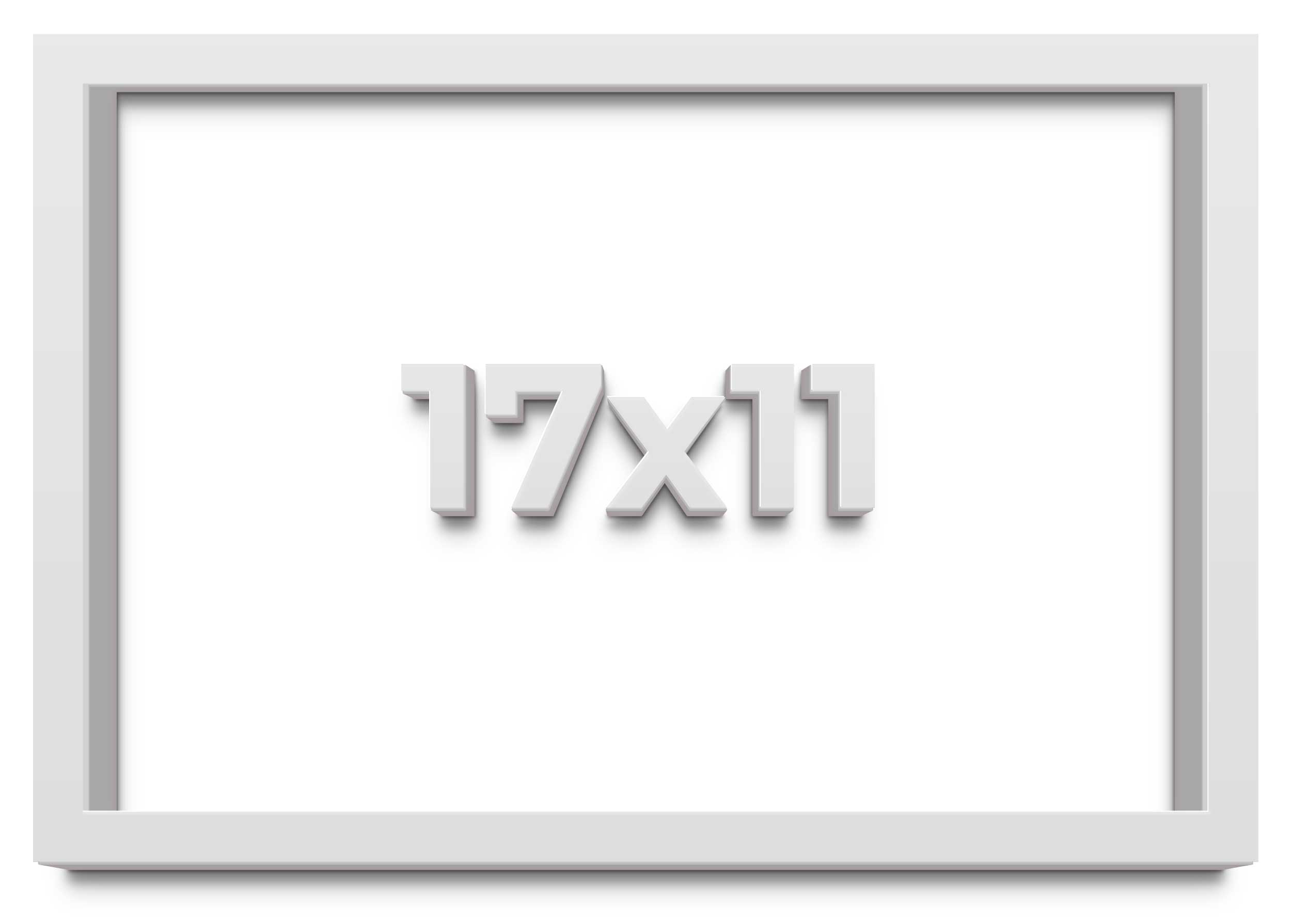 Marco de caja de sombra 17x11 blanco | 2 pulgadas de profundidad madera real contemporánea caja de sombra di - Imagen 1 de 8