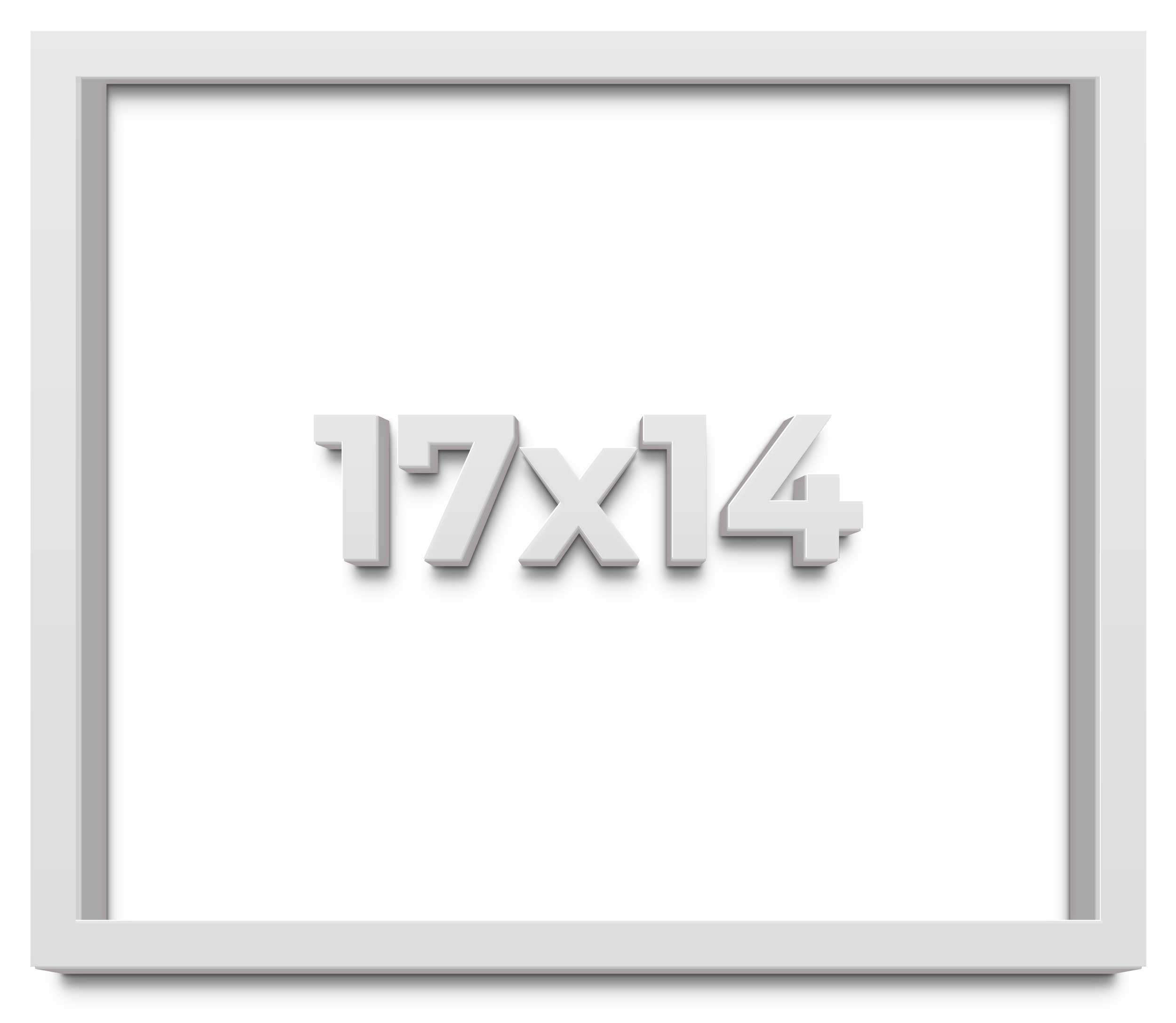 17x14 Shadow Box Frame White | 2 Inches Deep Real Wood Contemporary Shadowbox Di main product image