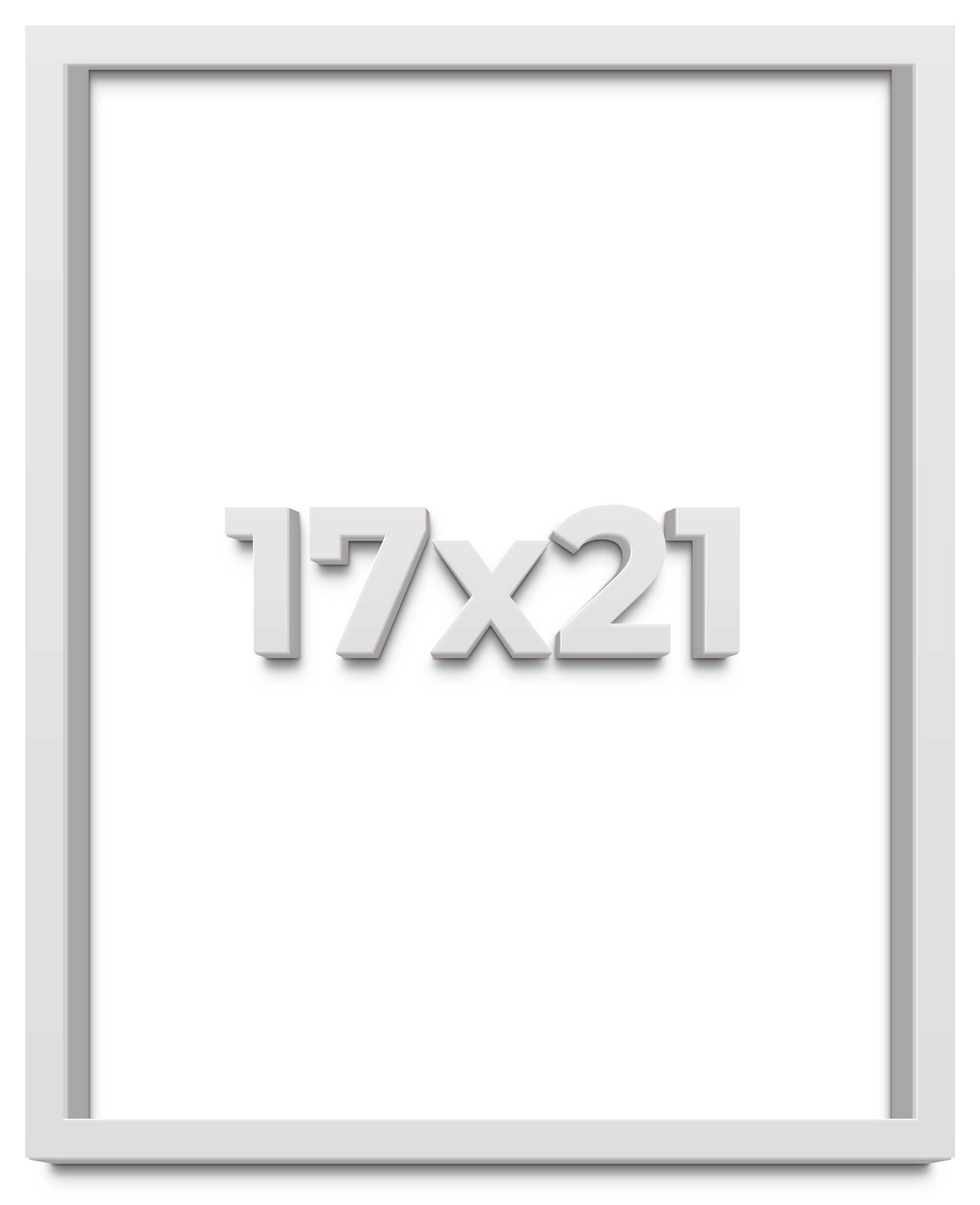 17×21 Shadow Box Frame White | 2 Inches Deep Real Wood Contemporary Shadowbox Di