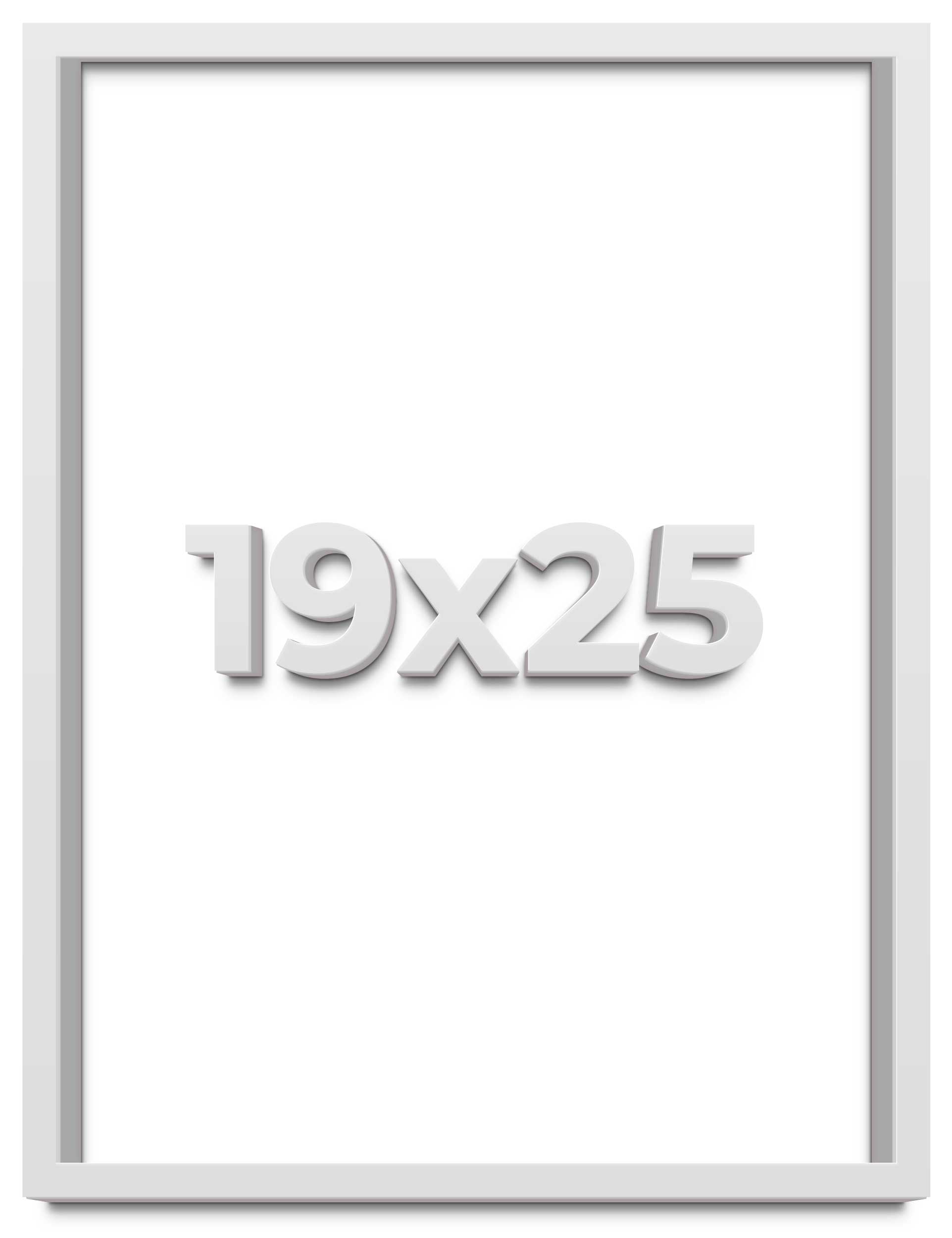 19×25 Shadow Box Frame White | 2 Inches Deep Real Wood Contemporary Shadowbox Di