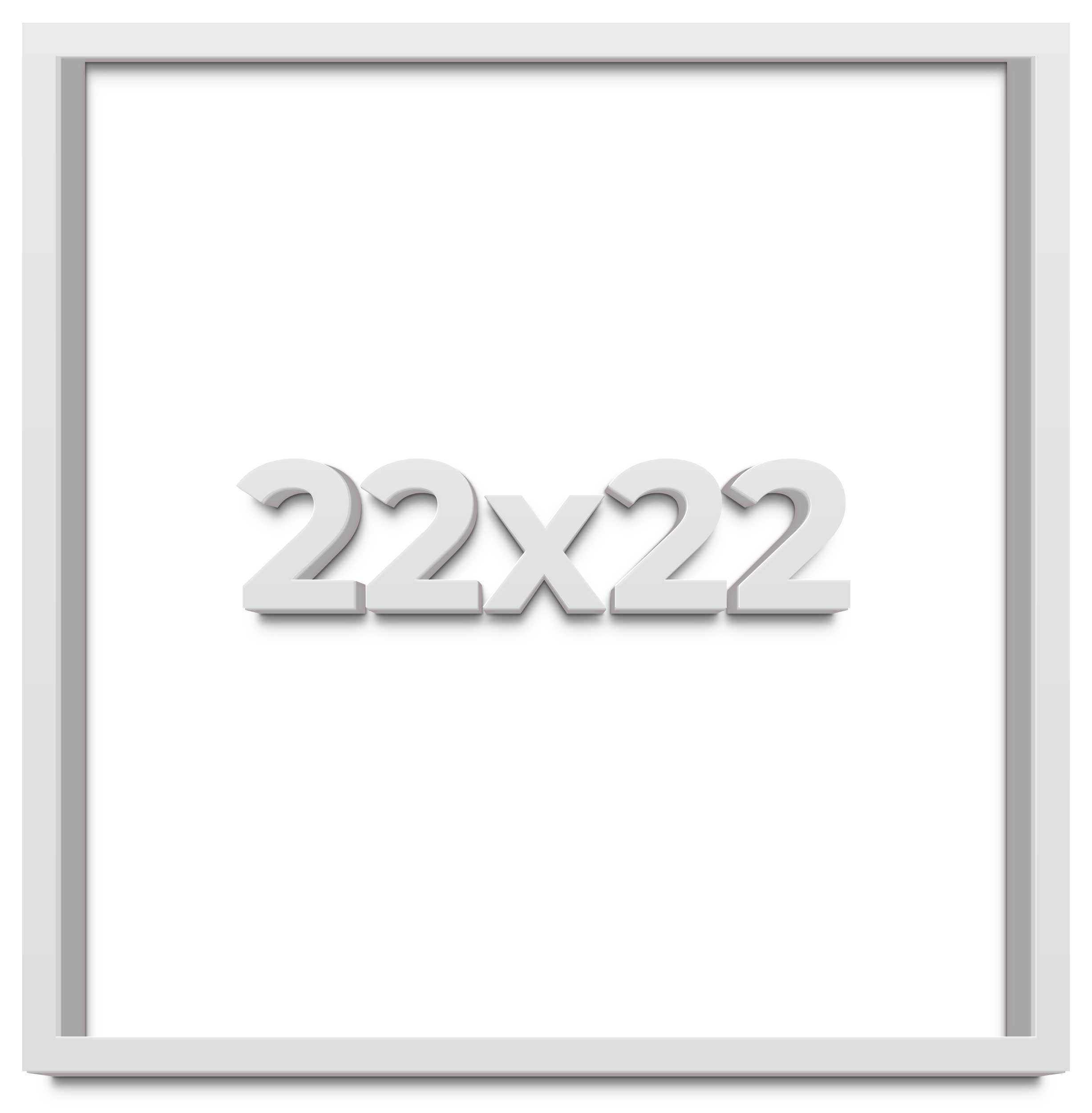 22×22 Shadow Box Frame White | 2 Inches Deep Real Wood Contemporary Shadowbox Di