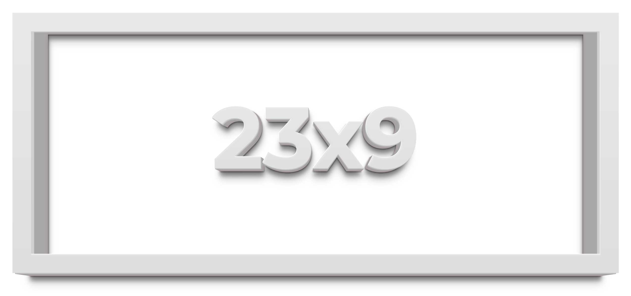 23×9 Shadow Box Frame White | 2 Inches Deep Real Wood Contemporary Shadowbox Dis