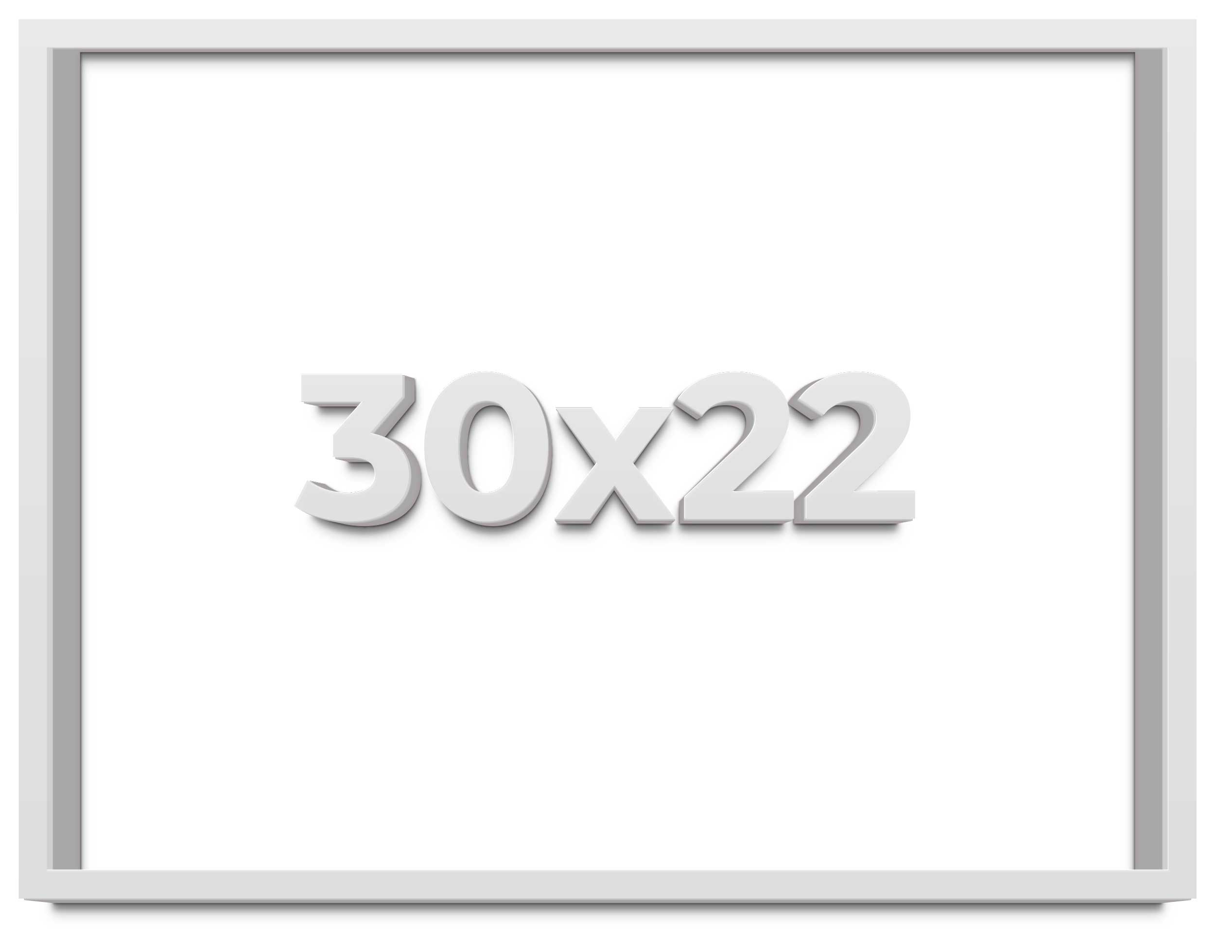 30x22 Shadow Box Frame White | 2 Inches Deep Real Wood Contemporary Shadowbox Di