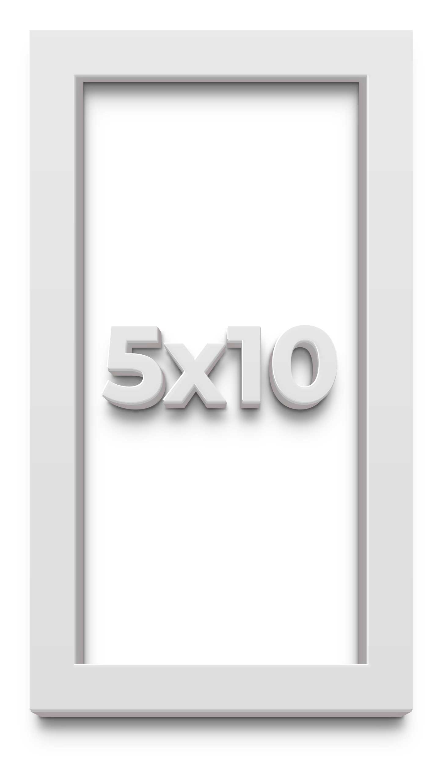 5×10 IN Shadow Box Frame White | 2 Inches Deep Real Wood Contemporary Shadowbox