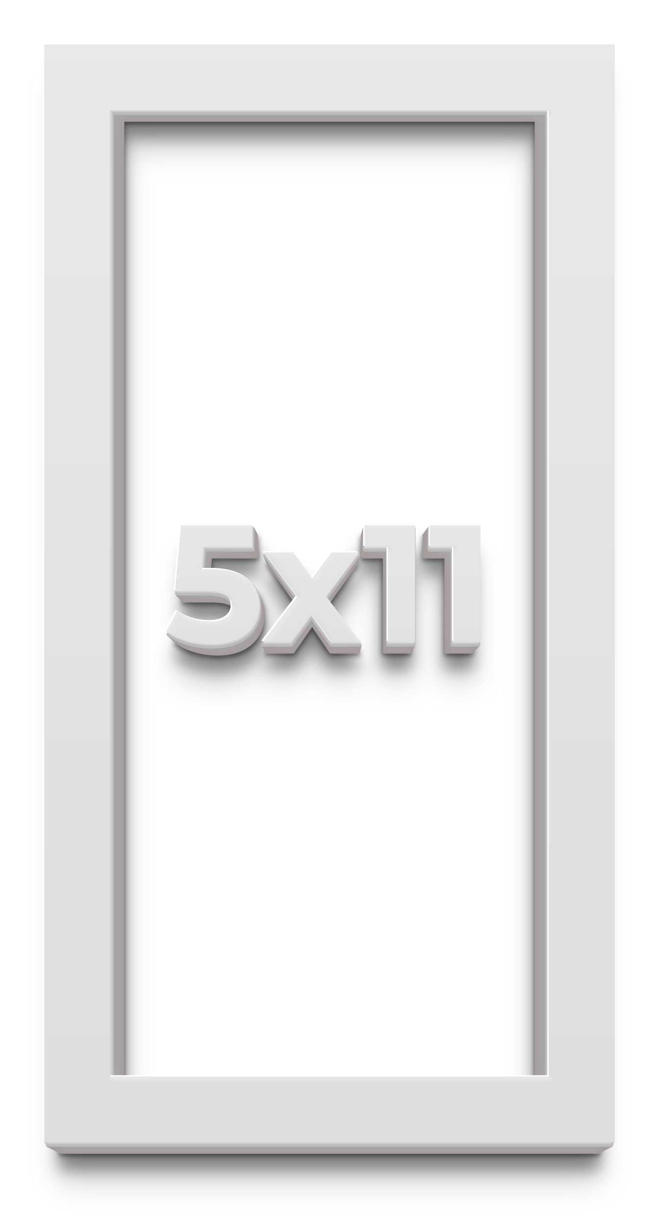 5×11 IN Shadow Box Frame White | 2 Inches Deep Real Wood Contemporary Shadowbox