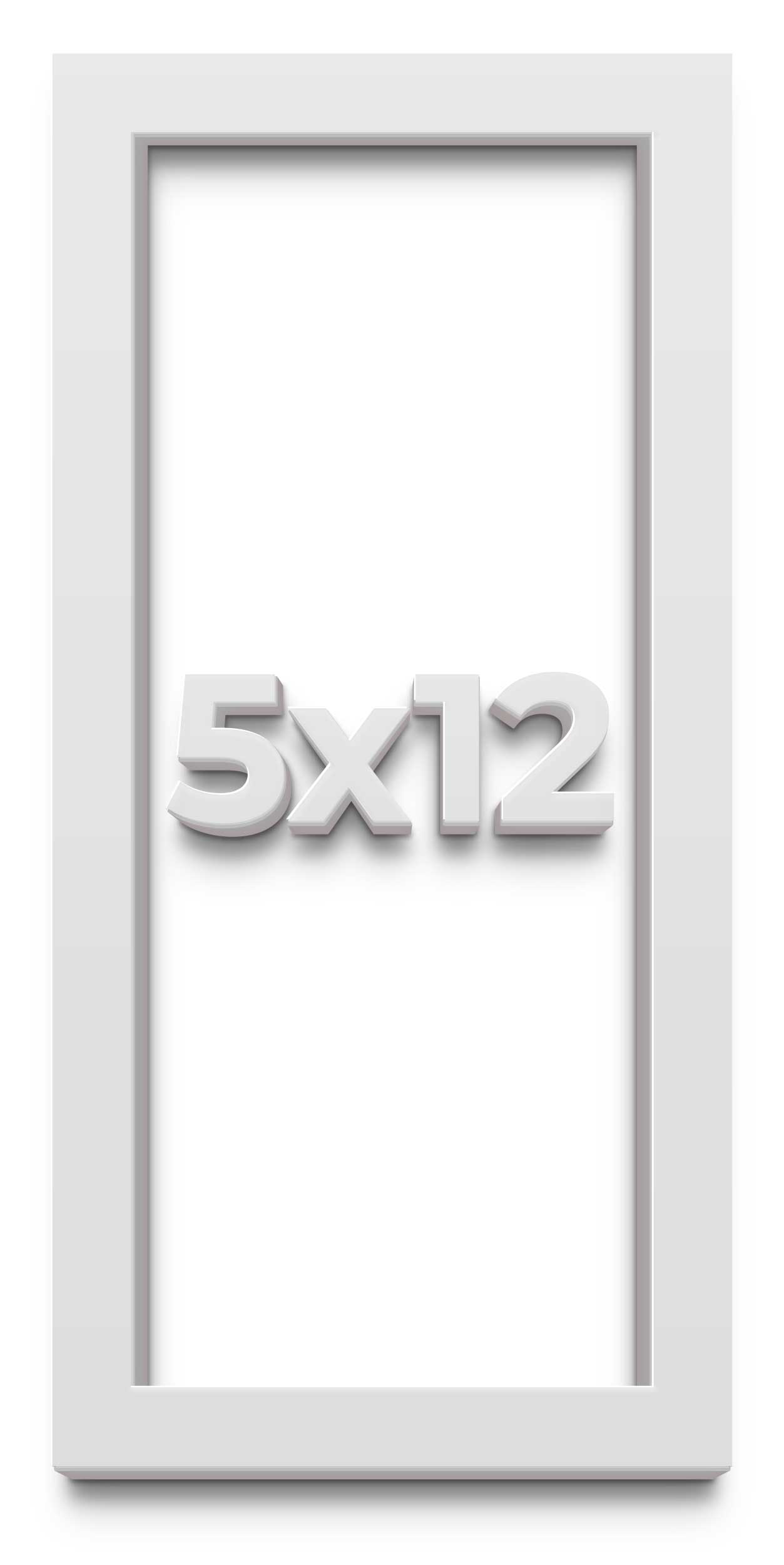 5×12 IN Shadow Box Frame White | 2 Inches Deep Real Wood Contemporary Shadowbox