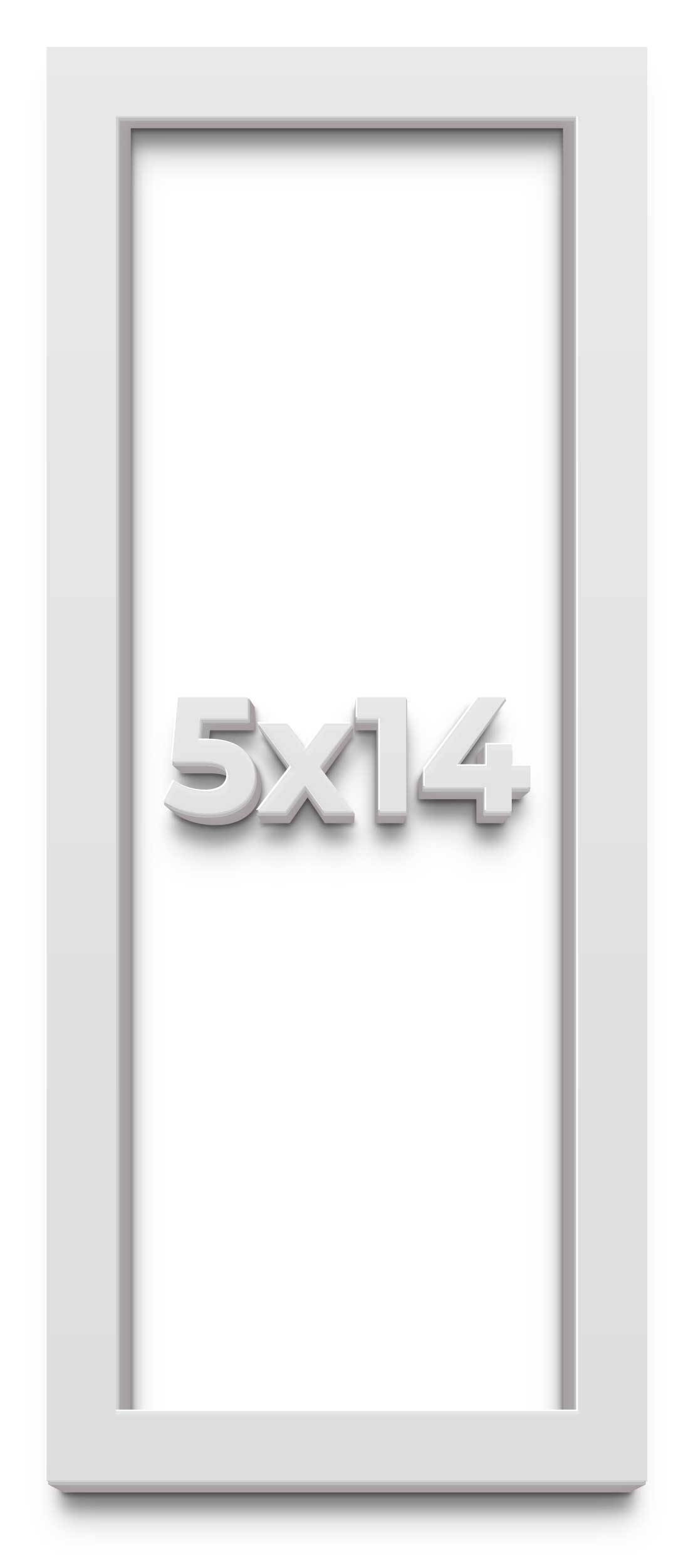 5×14 IN Shadow Box Frame White | 2 Inches Deep Real Wood Contemporary Shadowbox