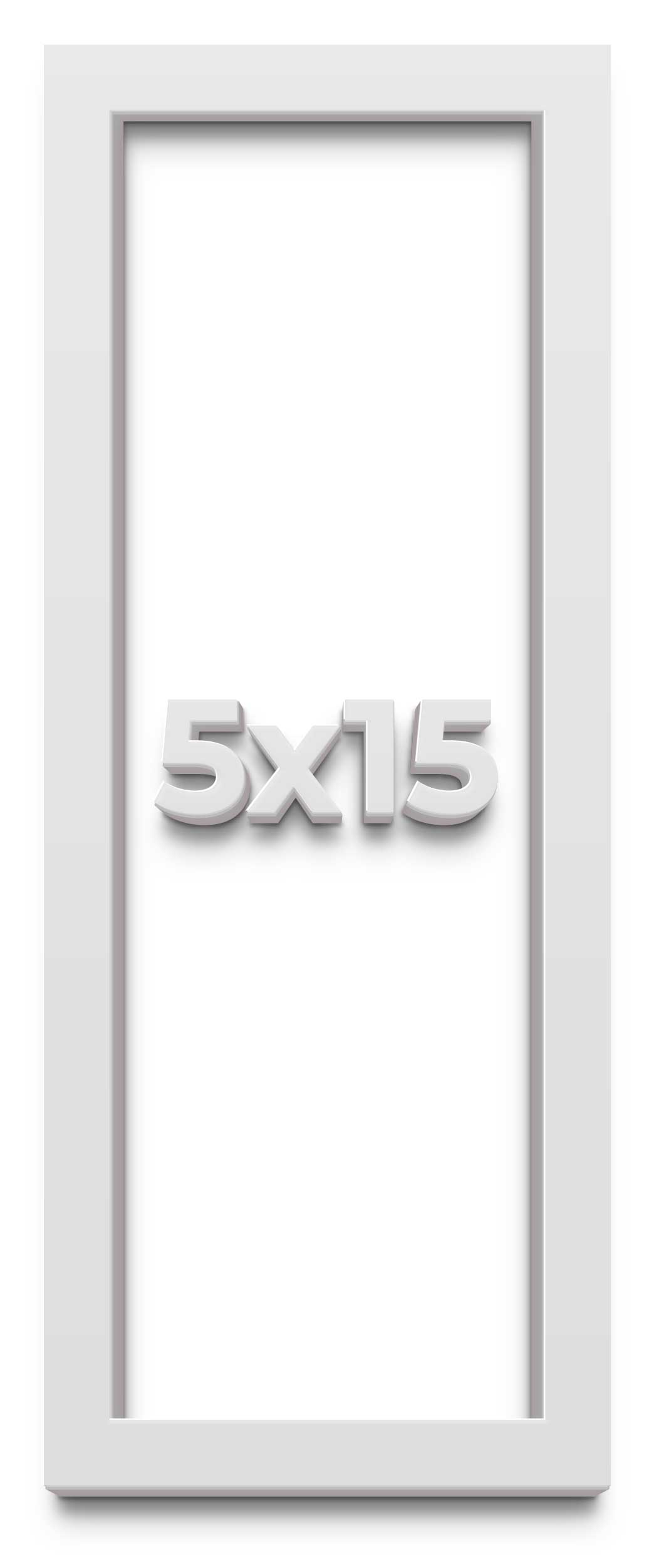 5×15 IN Shadow Box Frame White | 2 Inches Deep Real Wood Contemporary Shadowbox
