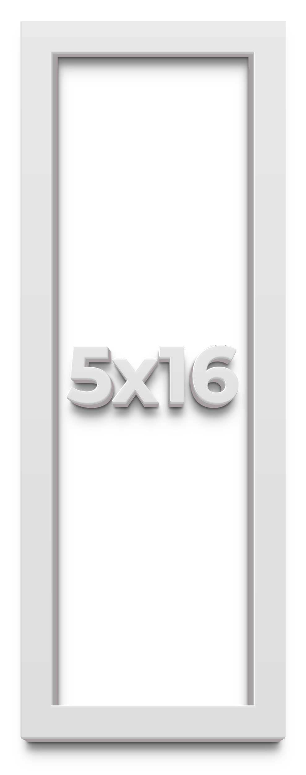 5×16 IN Shadow Box Frame White | 2 Inches Deep Real Wood Contemporary Shadowbox