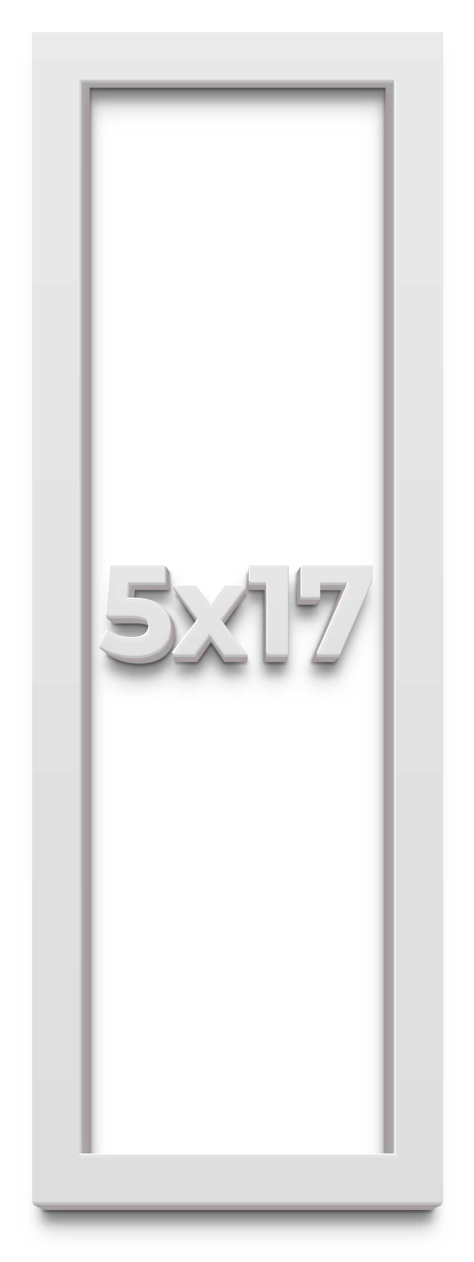 5×17 IN Shadow Box Frame White | 2 Inches Deep Real Wood Contemporary Shadowbox