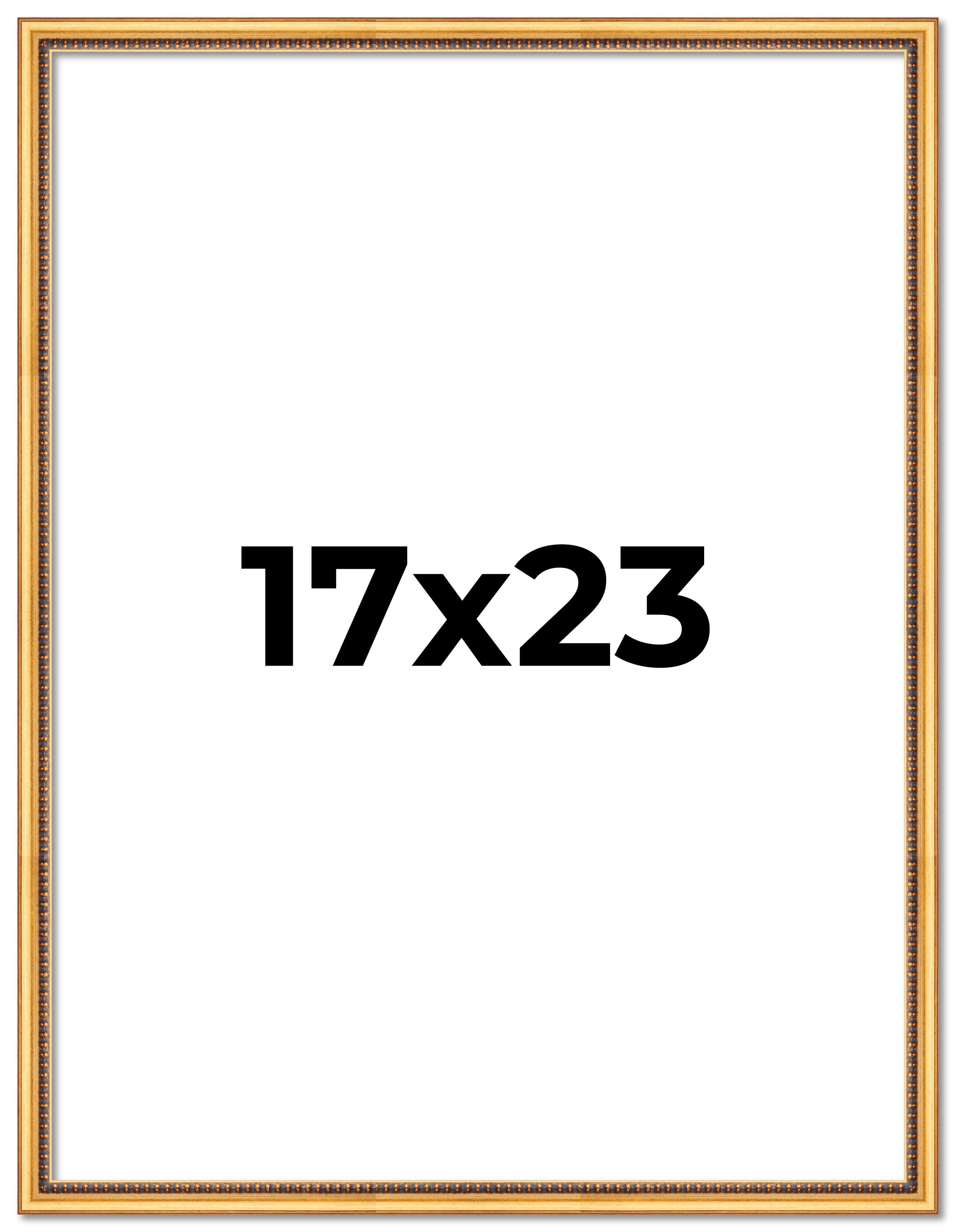 17x23 Frame Beaded Gold Solid Wood Picture Frame | 0.75 Inches Moulding Width main product image