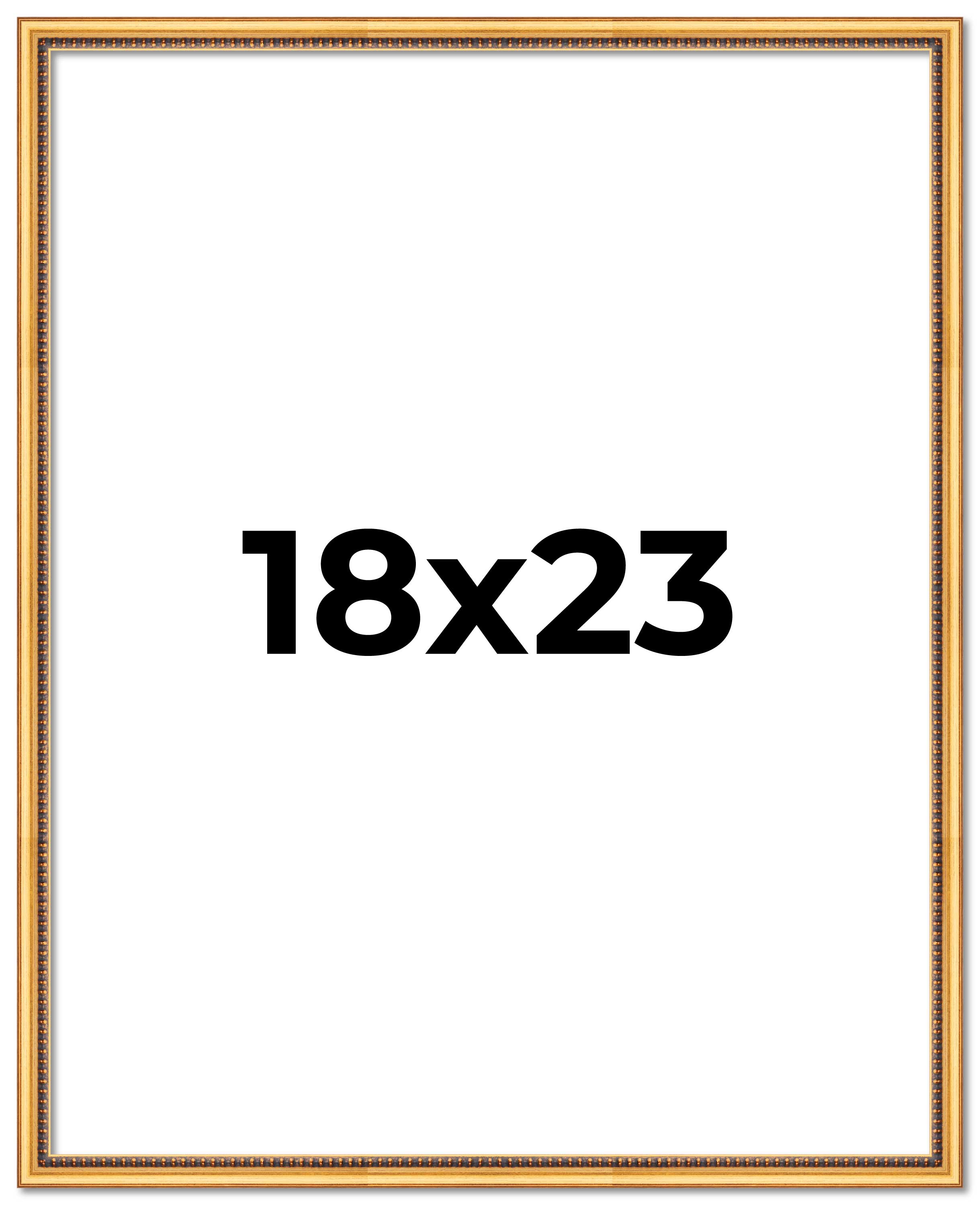 18x23 Frame Beaded Gold Solid Wood Picture Frame | 0.75 Inches Moulding Width main product image