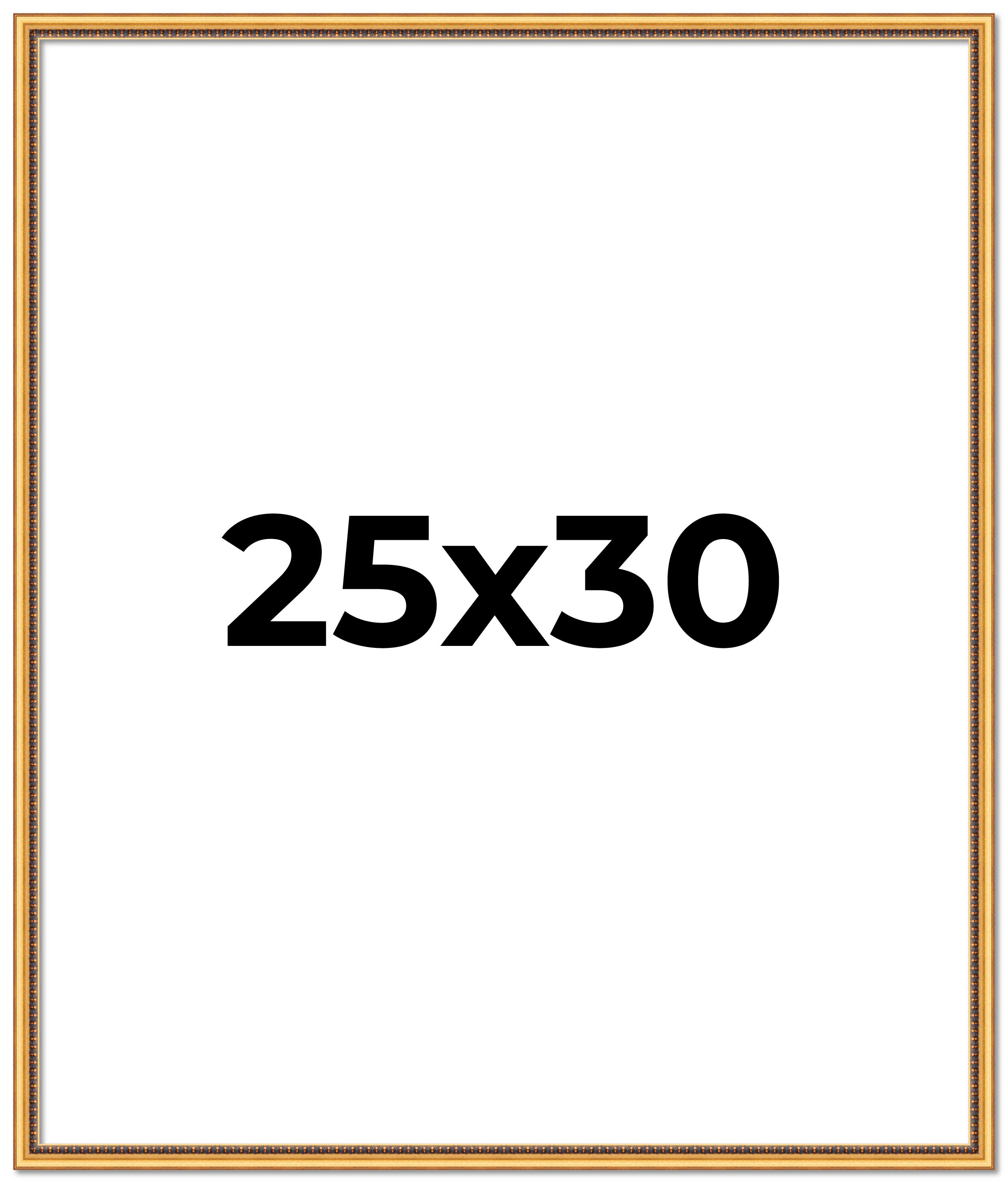 25x30 Frame Beaded Gold Solid Wood Picture Frame | 0.75 Inches Moulding Width main product image