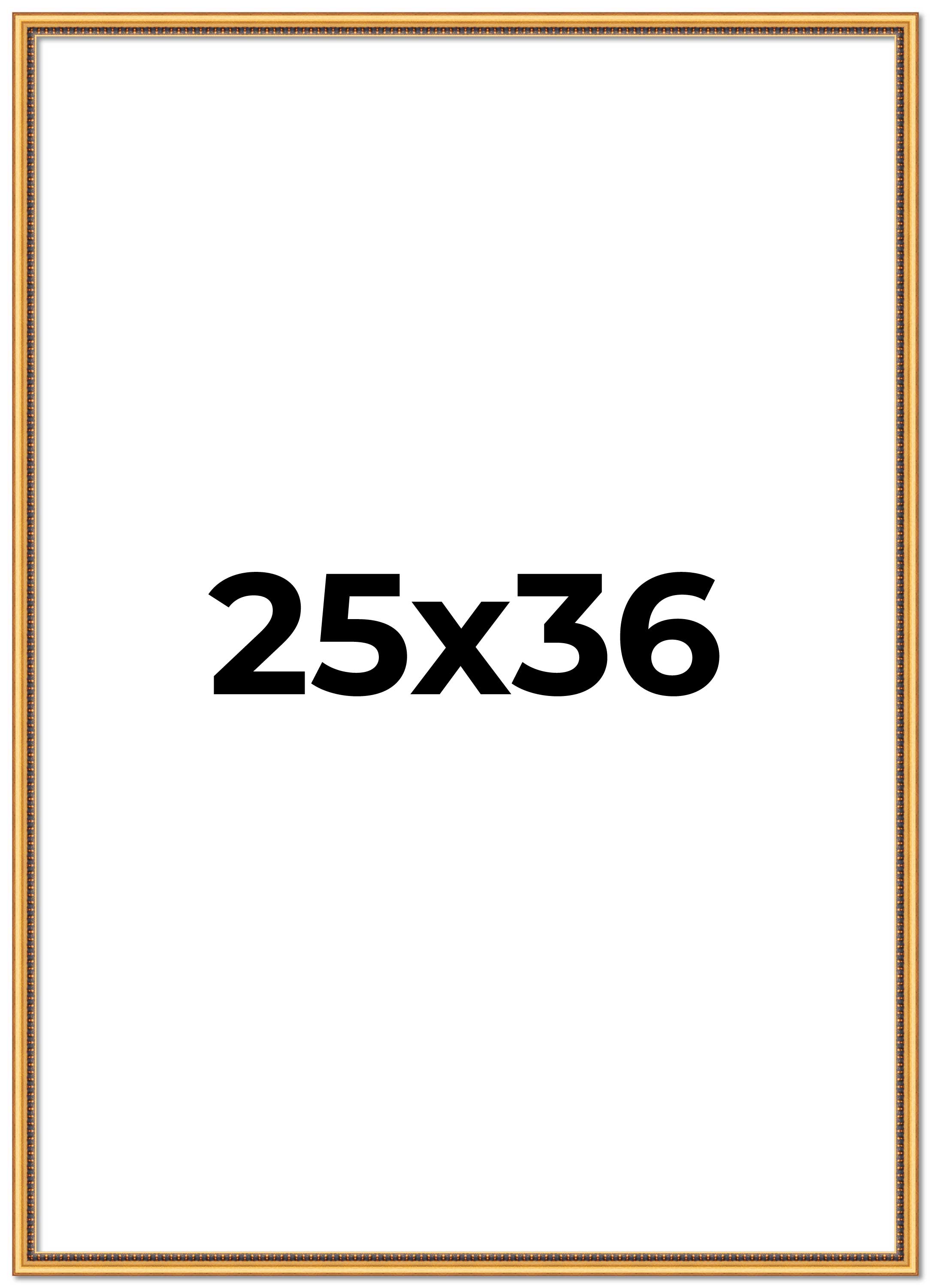 25x36 Frame Beaded Gold Solid Wood Picture Frame | 0.75 Inches Moulding Width main product image