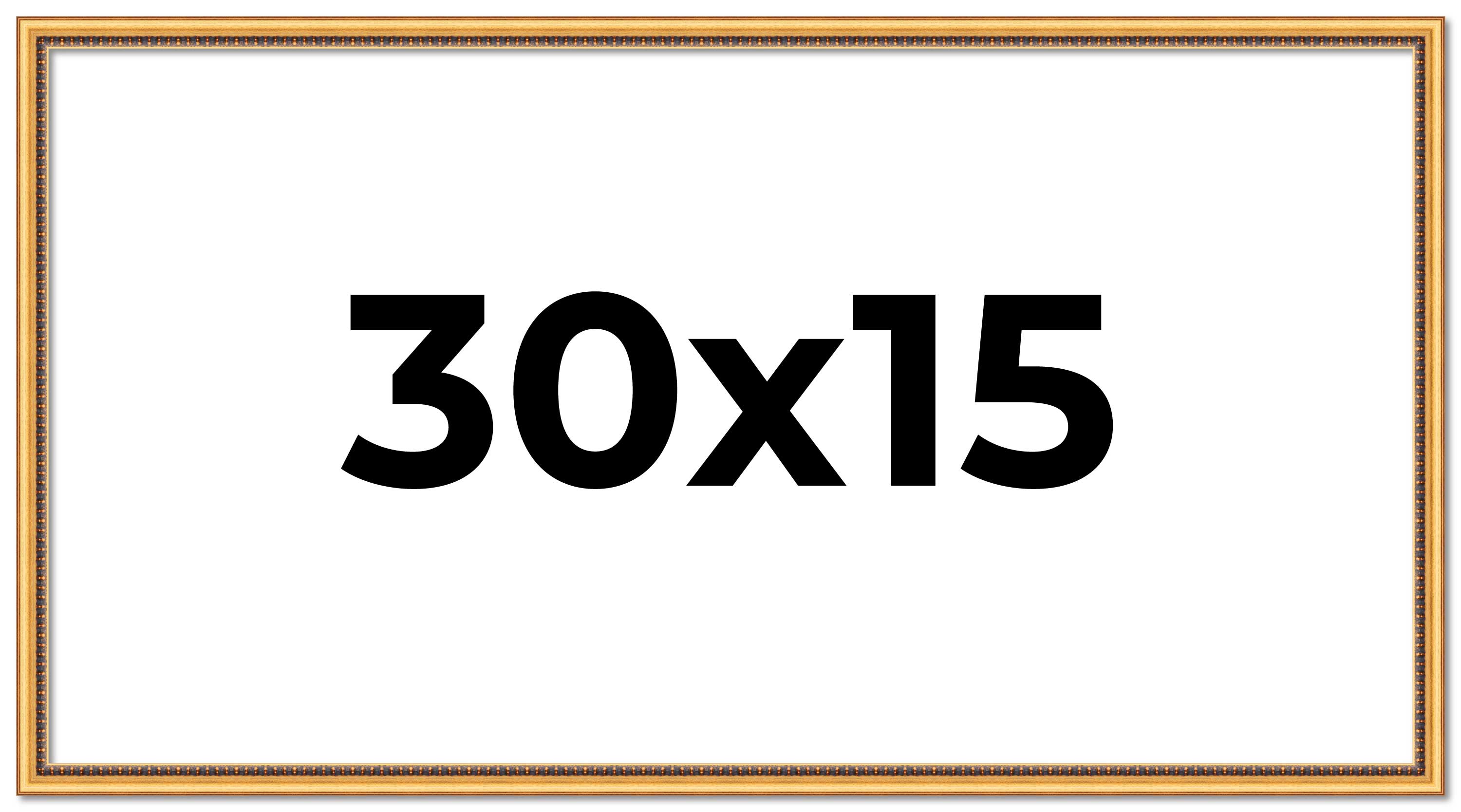 30x15 Frame Beaded Gold Solid Wood Picture Frame | 0.75 Inches Moulding Width main product image
