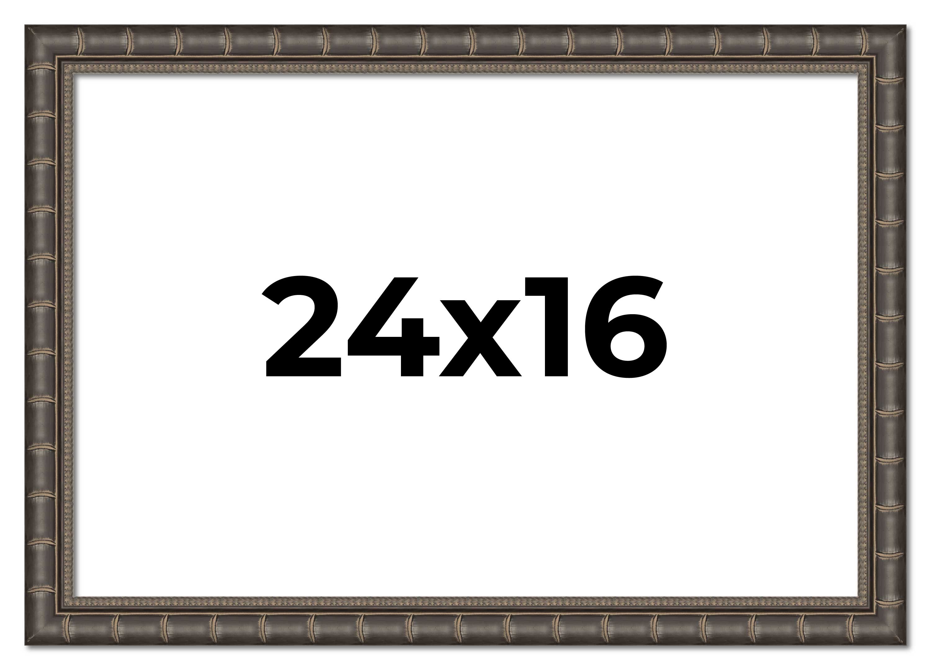24×16 Frame Black Bamboo Solid Wood Picture Frame Width 1.5 Inches | Interior Fr