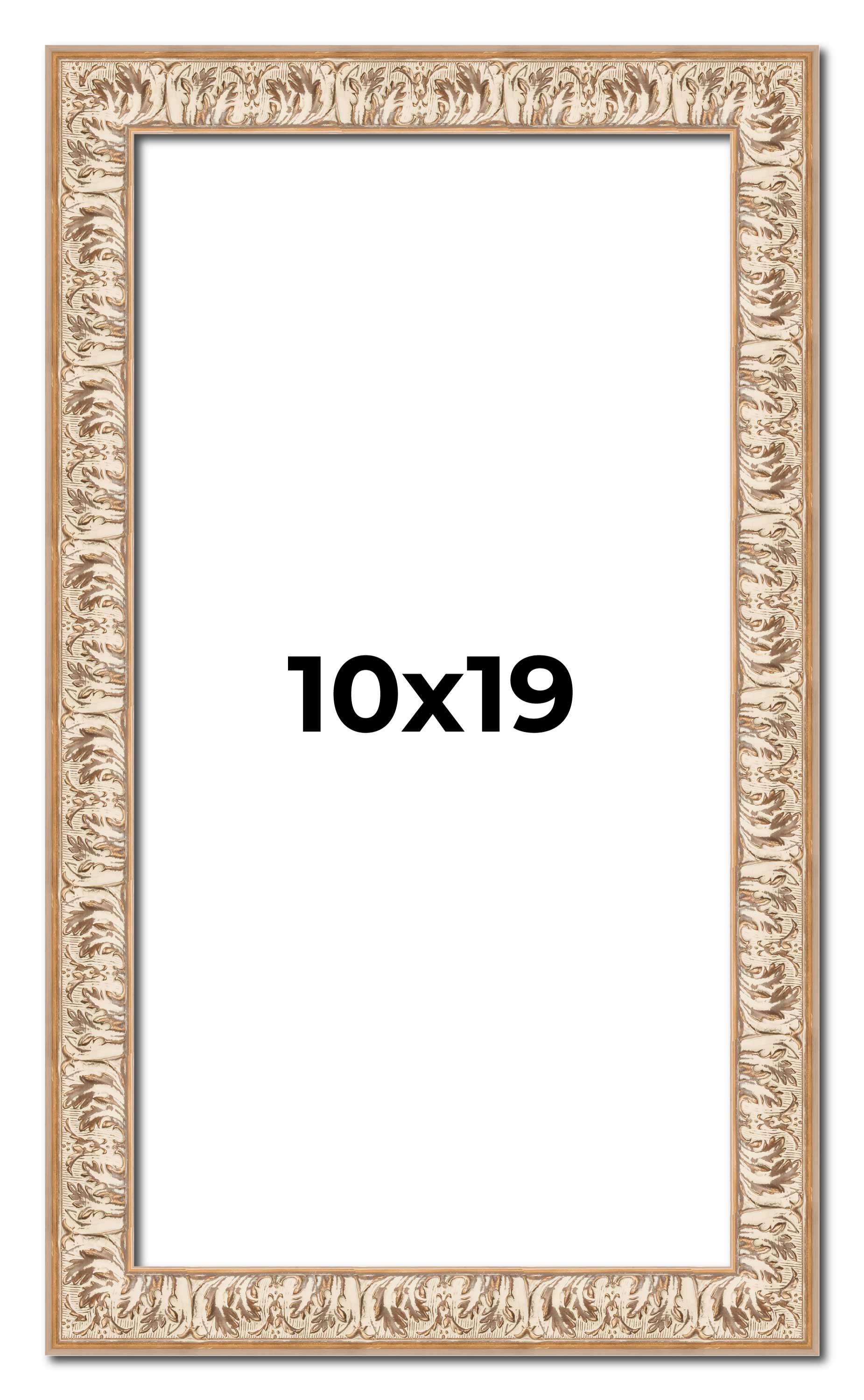 10x19 Frame White Real Wood Picture Frame Width 1.5 inches | Interior Frame Dept main product image