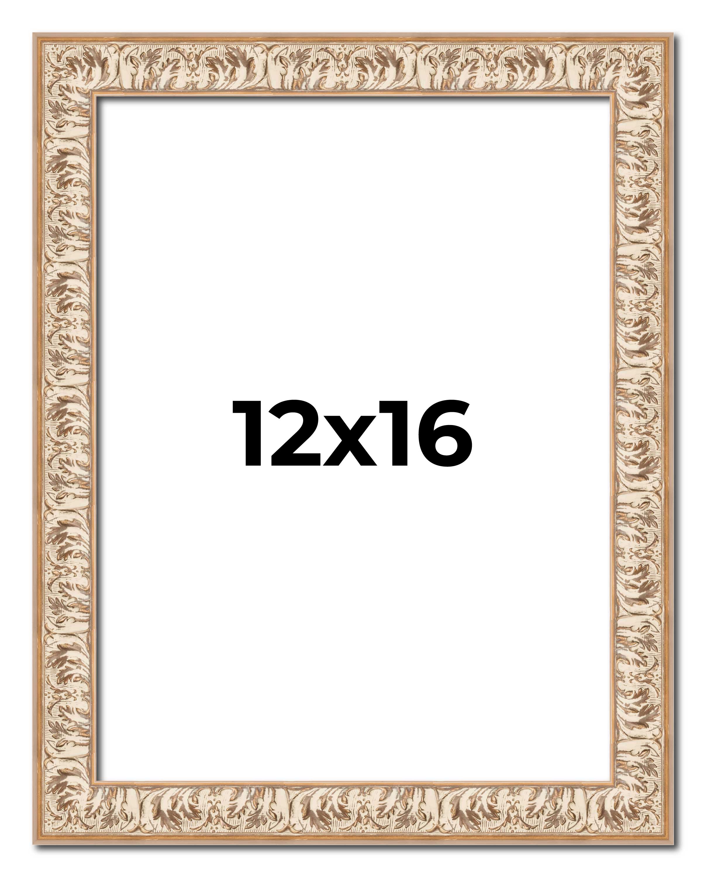 12x16 Frame White Real Wood Picture Frame Width 1.5 inches | Interior Frame Dept - Picture 1 of 10