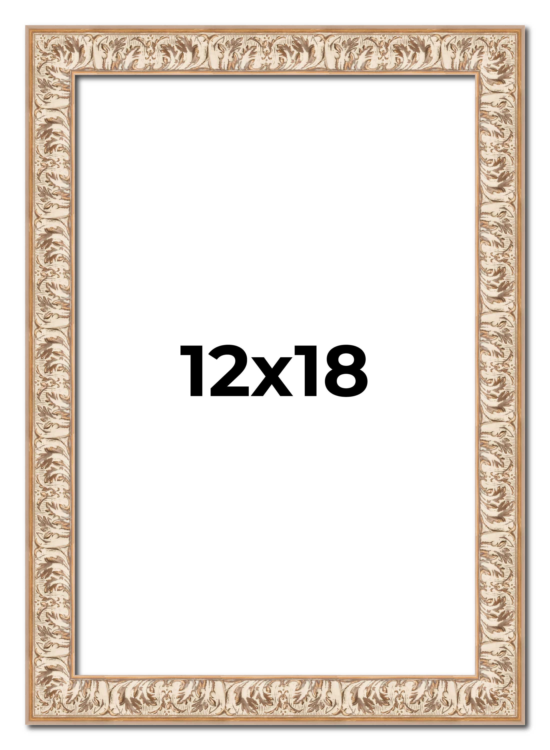 12x18 Frame White Real Wood Picture Frame Width 1.5 inches | Interior Frame Dept - Picture 1 of 10