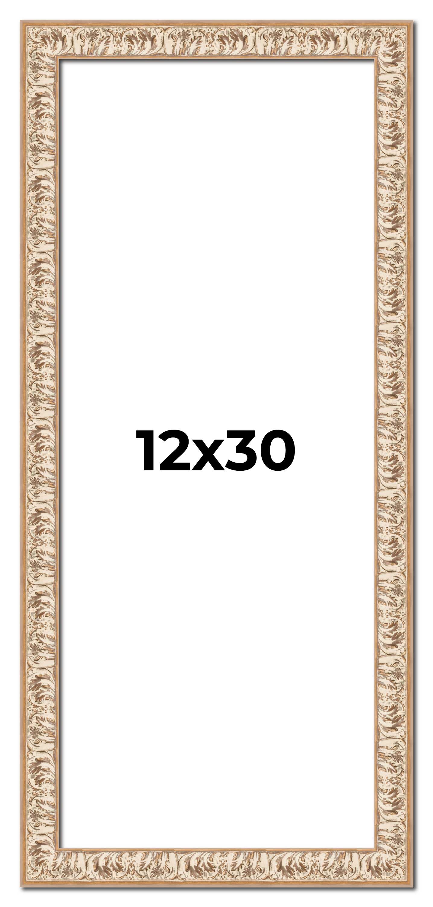 12x30 Frame White Real Wood Picture Frame Width 1.5 inches | Interior Frame Dept - Picture 1 of 10
