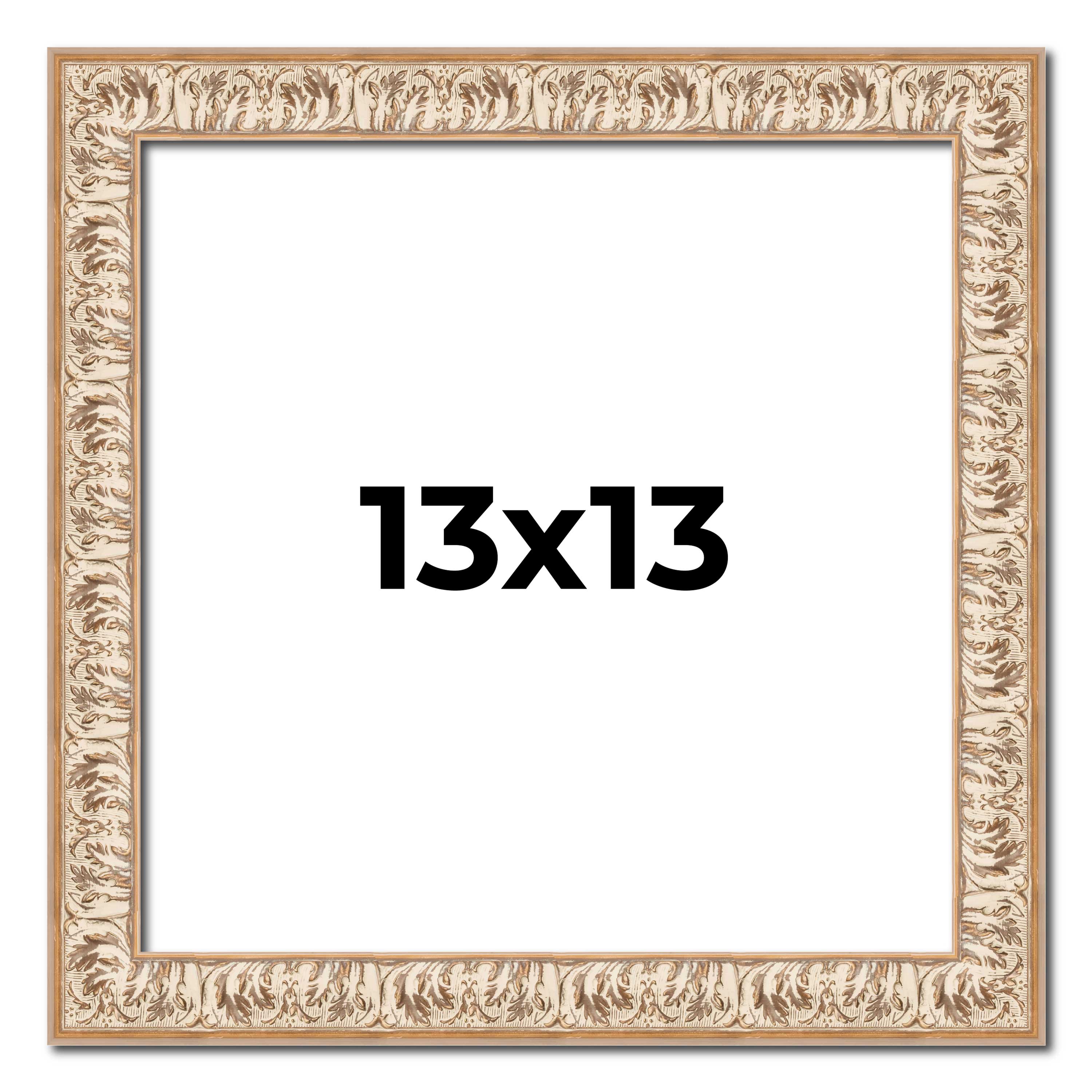 13x13 Frame White Real Wood Picture Frame Width 1.5 inches | Interior Frame Dept main product image