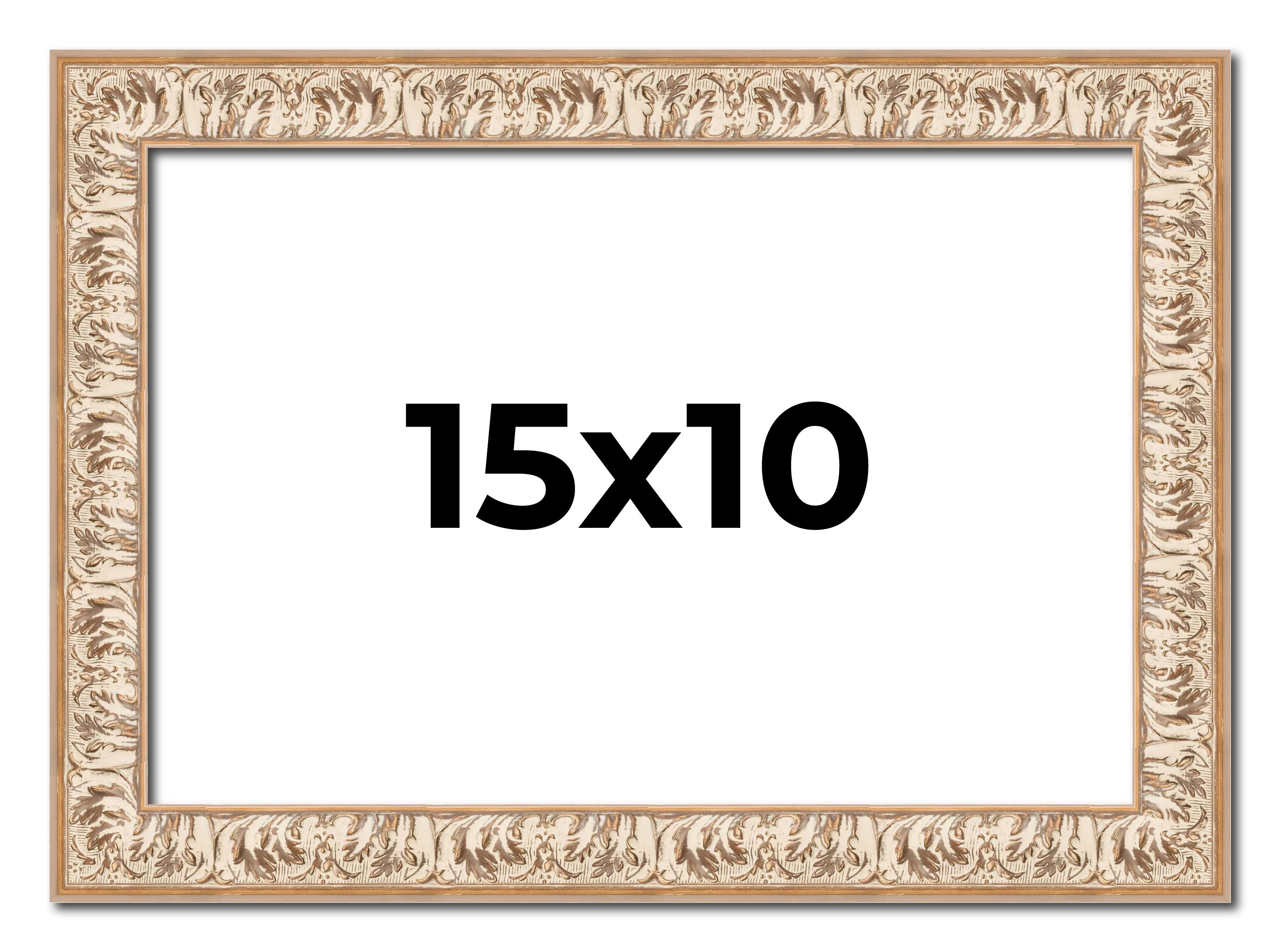 15x10 Frame White Real Wood Picture Frame Width 1.5 inches | Interior Frame Dept main product image