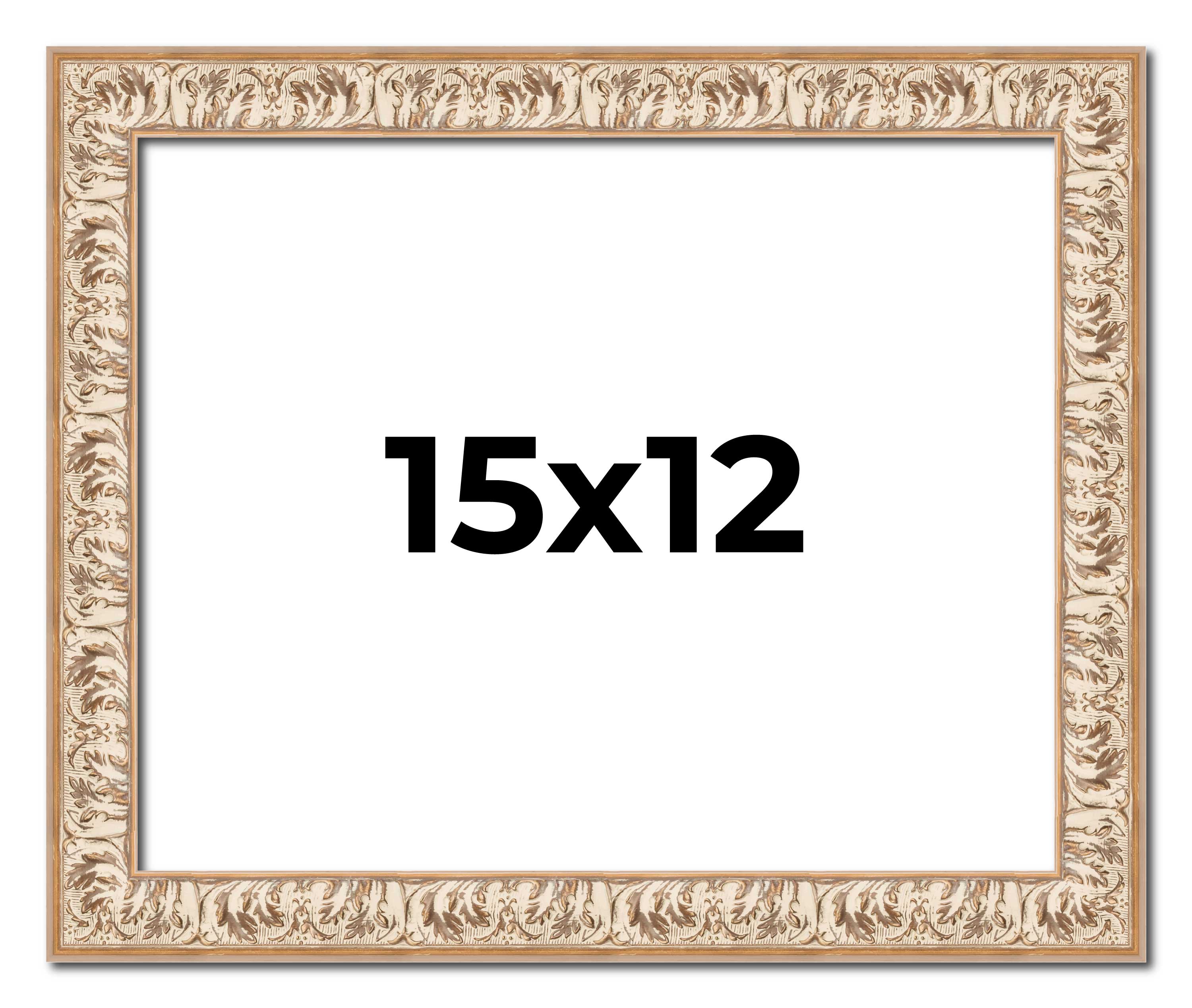 15x12 Frame White Real Wood Picture Frame Width 1.5 inches | Interior Frame Dept main product image