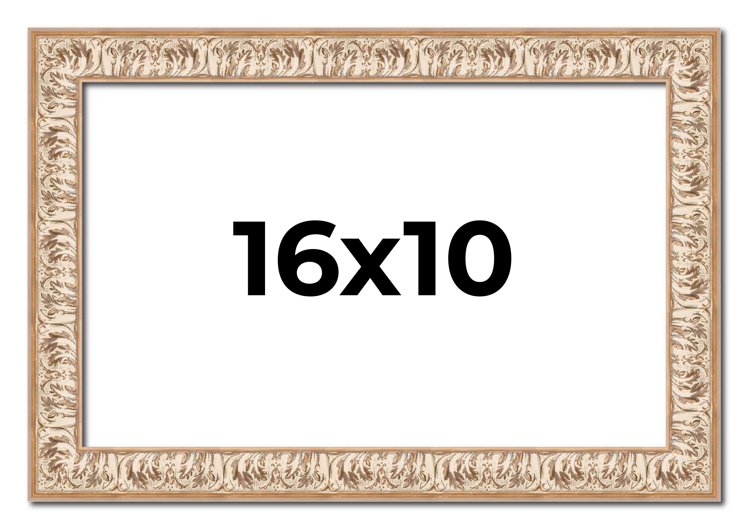 16x10 Frame White Real Wood Picture Frame Width 1.5 inches | Interior Frame Dept main product image