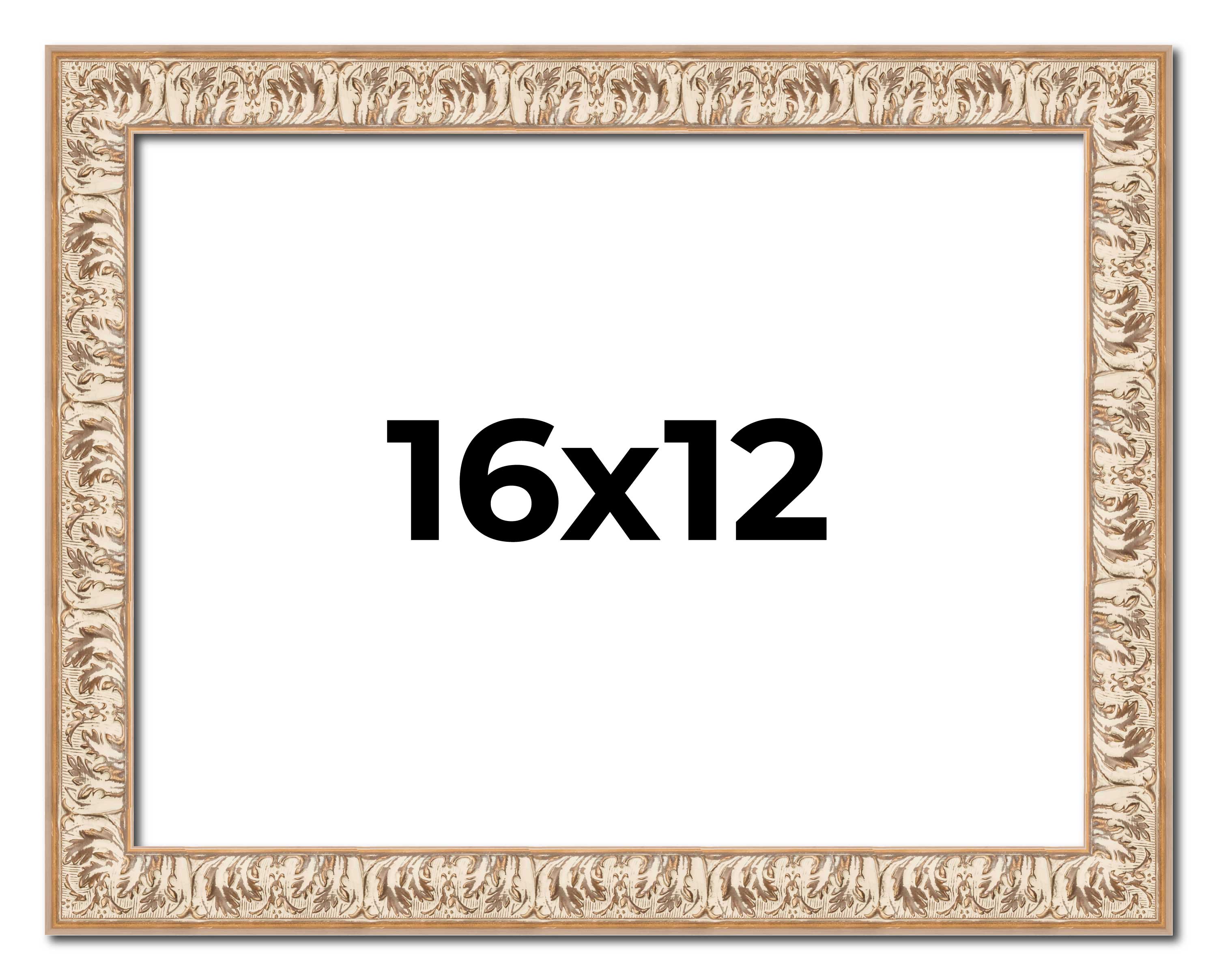 16x12 Frame White Real Wood Picture Frame Width 1.5 inches | Interior Frame Dept - Picture 1 of 10