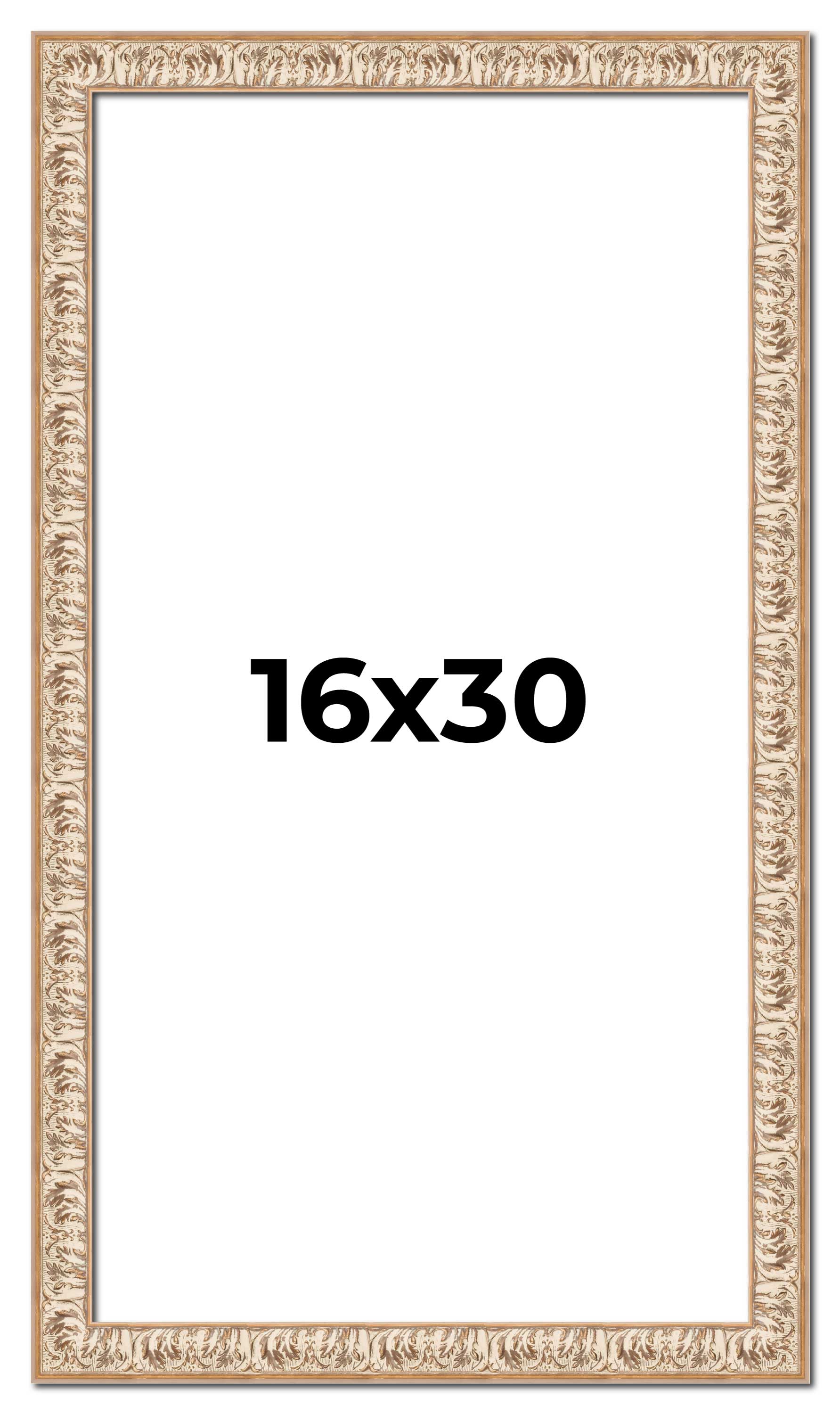 16x30 Frame White Real Wood Picture Frame Width 1.5 inches | Interior Frame Dept main product image