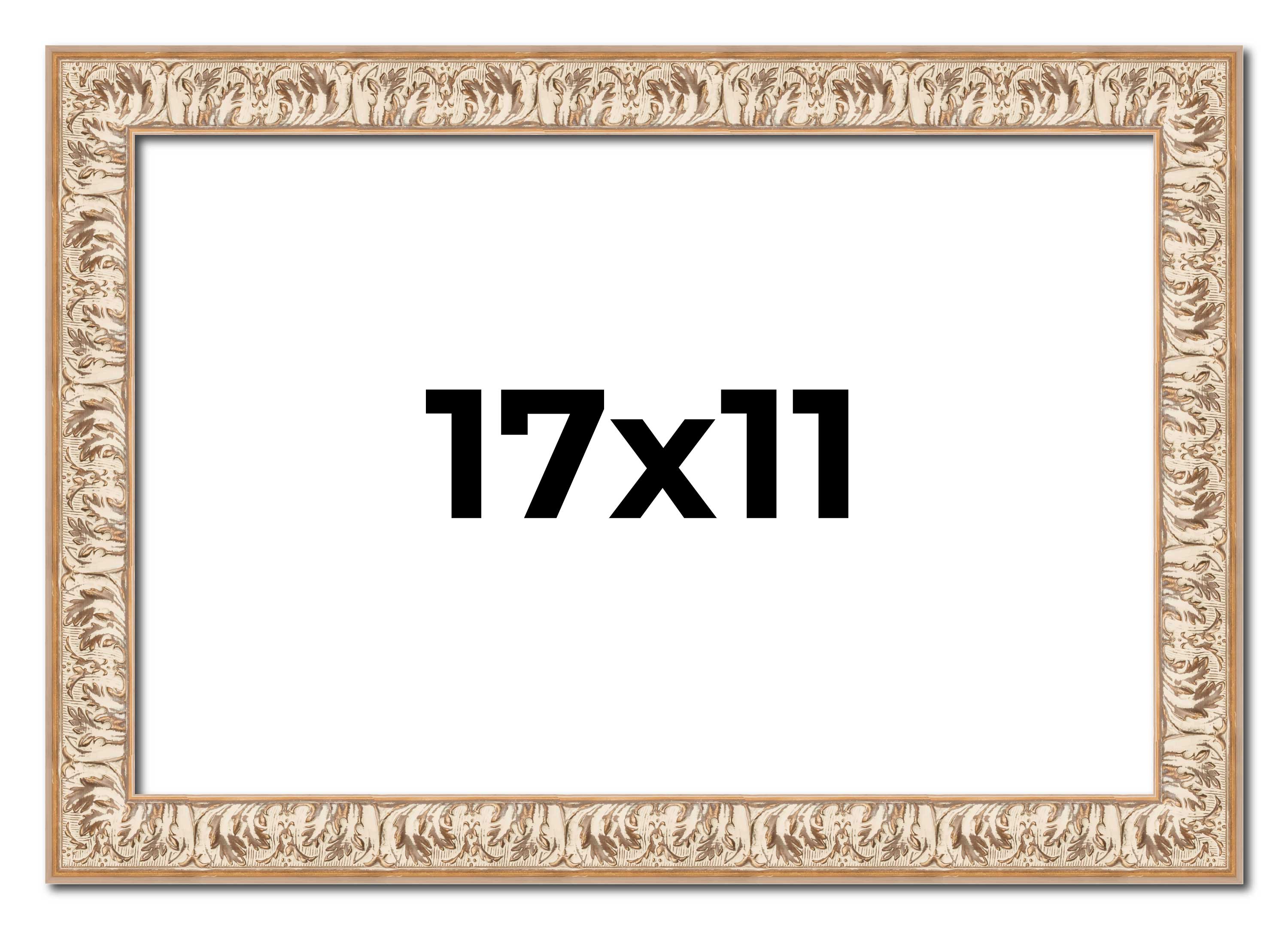 17x11 Frame White Real Wood Picture Frame Width 1.5 inches | Interior Frame Dept main product image