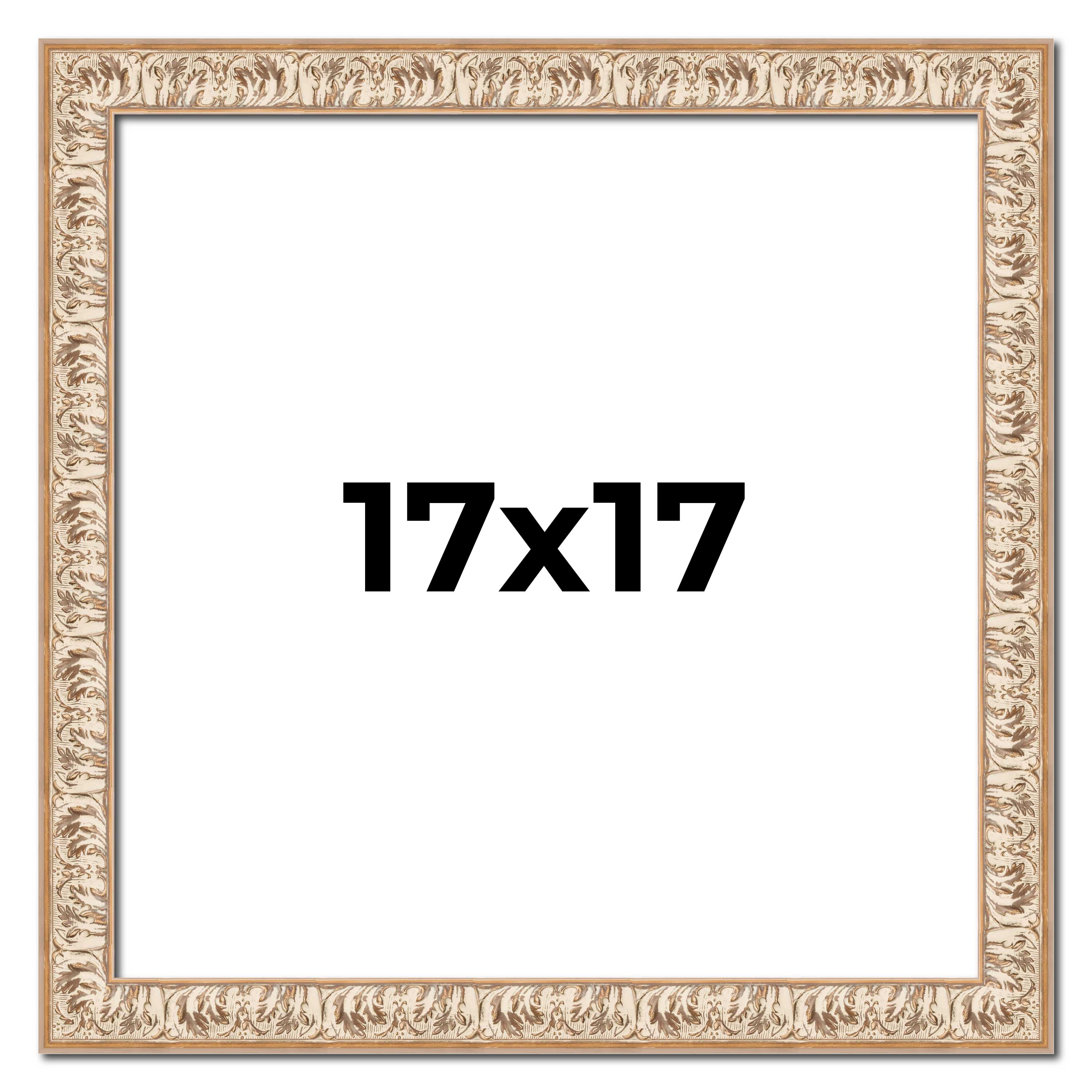 17x17 Frame White Real Wood Picture Frame Width 1.5 inches | Interior Frame Dept main product image