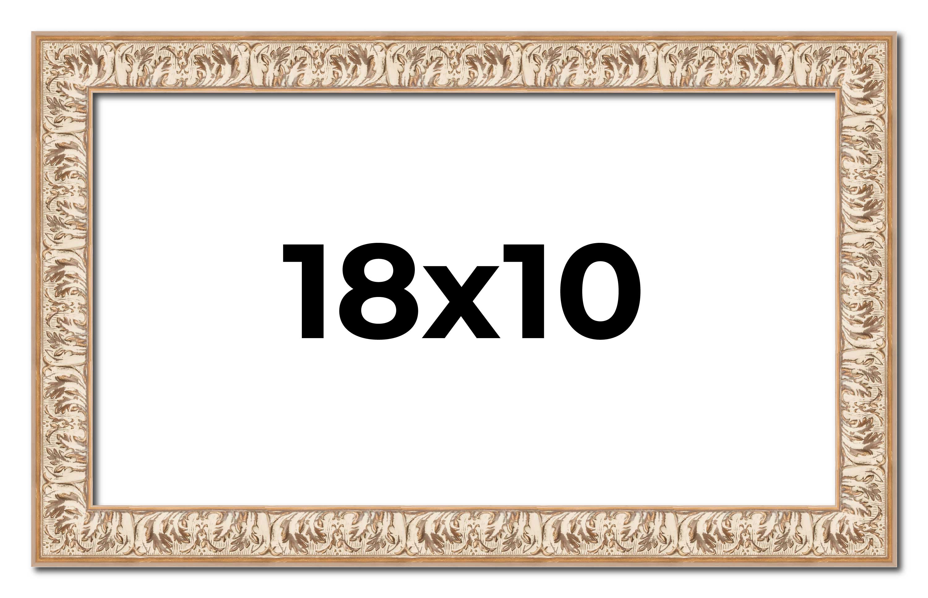 18x10 Frame White Real Wood Picture Frame Width 1.5 inches | Interior Frame Dept main product image
